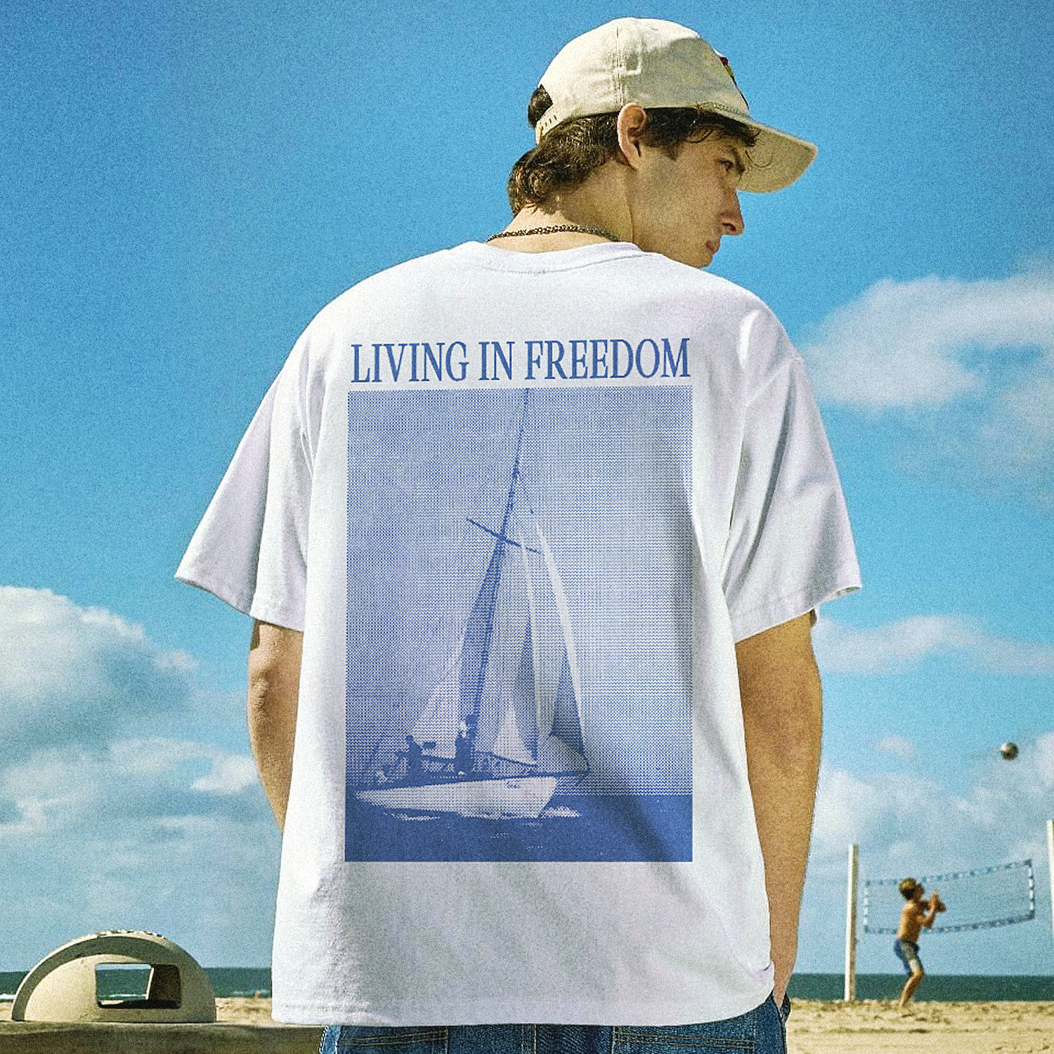 週末値下げ◇Sailboat Collage Ringer Tee Living In Freedom Sailboat Graphic Tee | Order Online – Kases