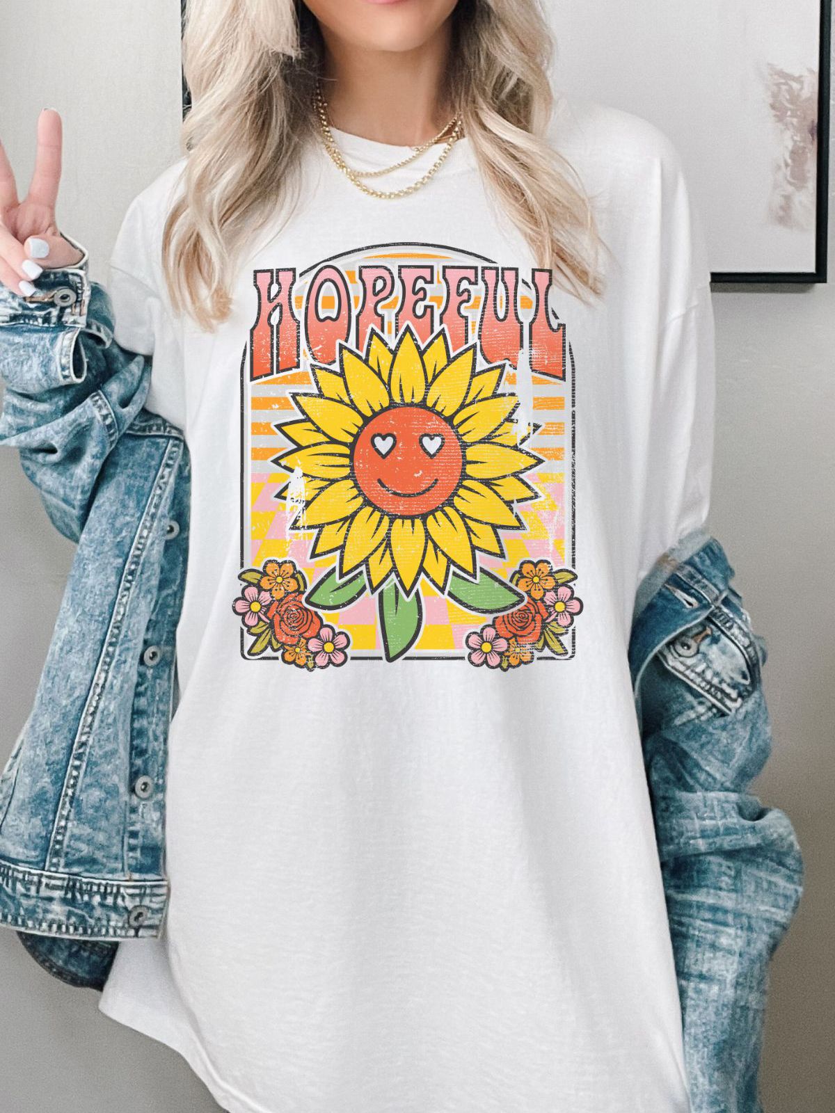 Hopeful Sunflower Women T-Shirt Spring