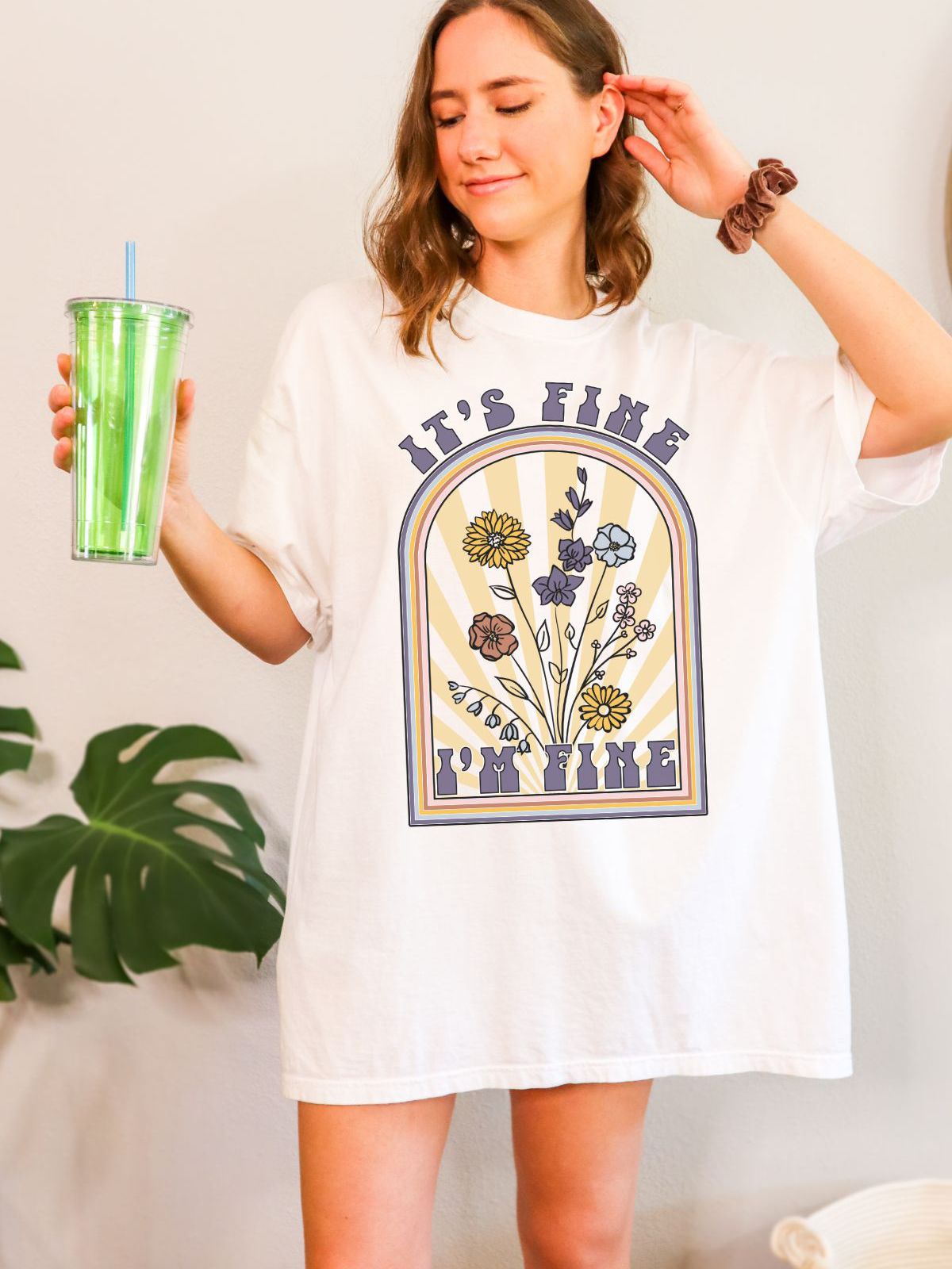 Floral Comfort Tee Los Angeles Print