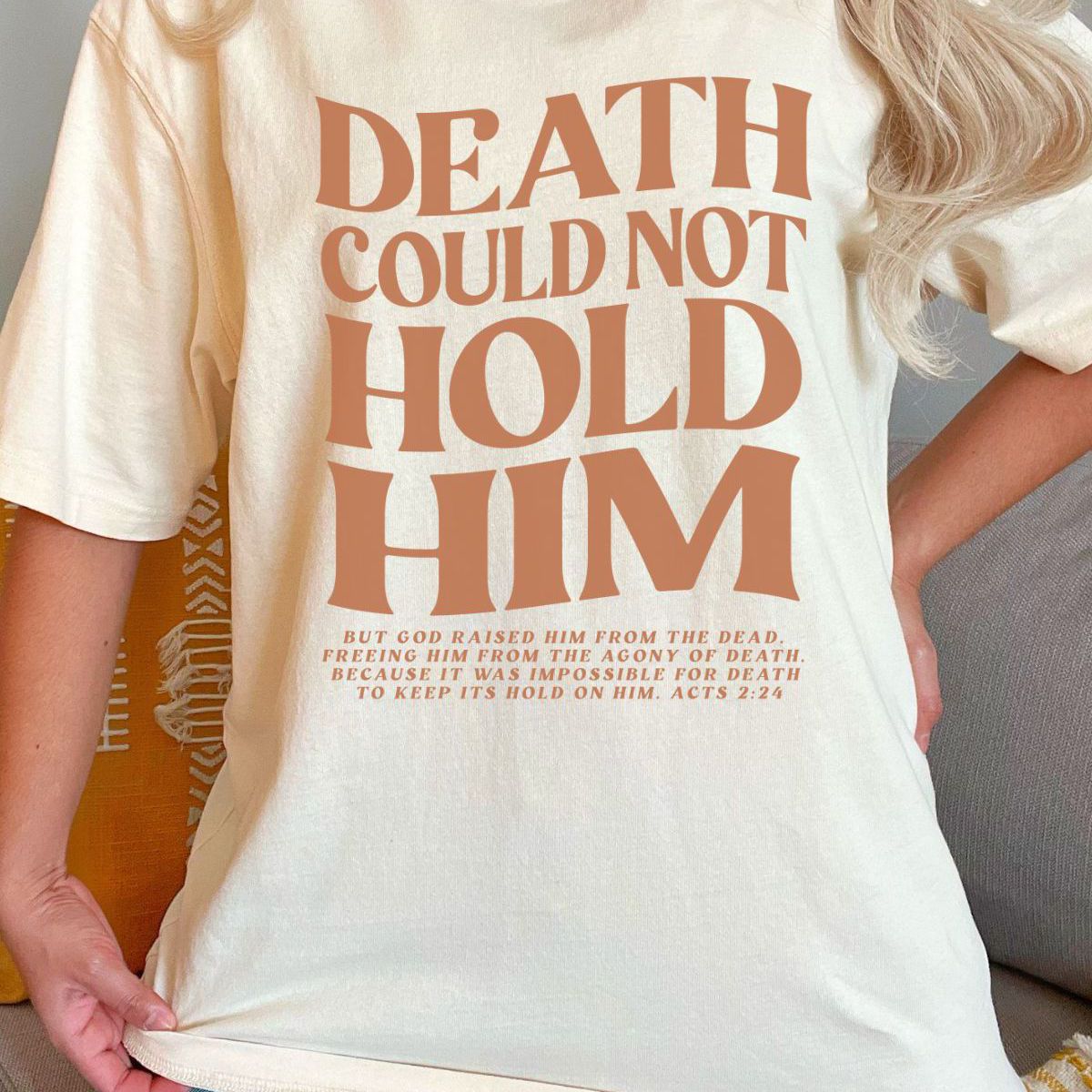 Death Could Not Hold Him Womens T-Shirt Easter