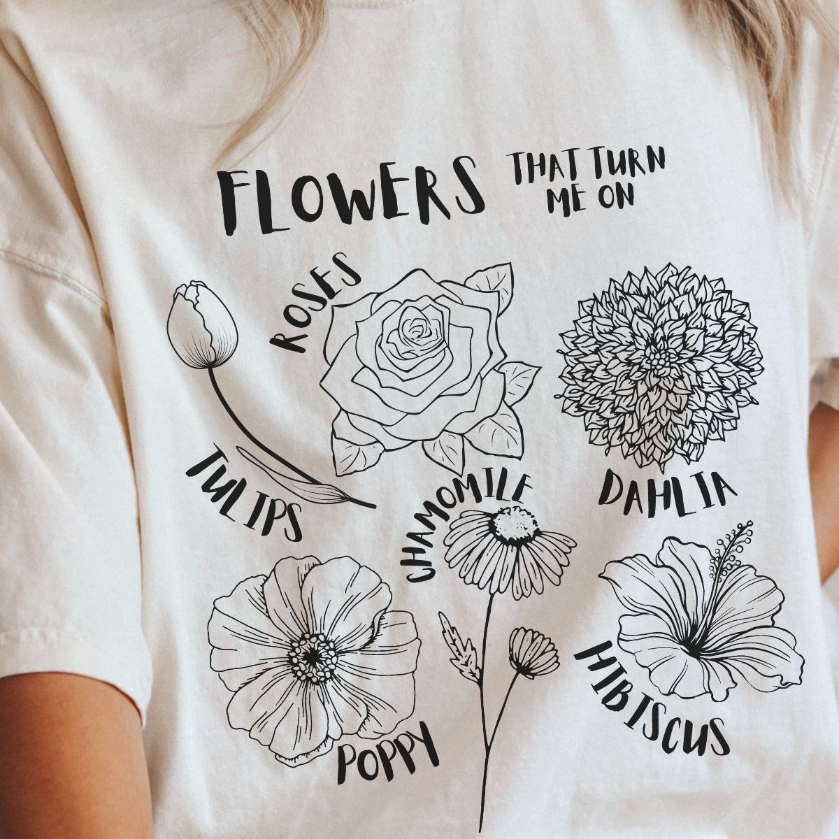 Flowers Women's T-Shirt Casual Spring