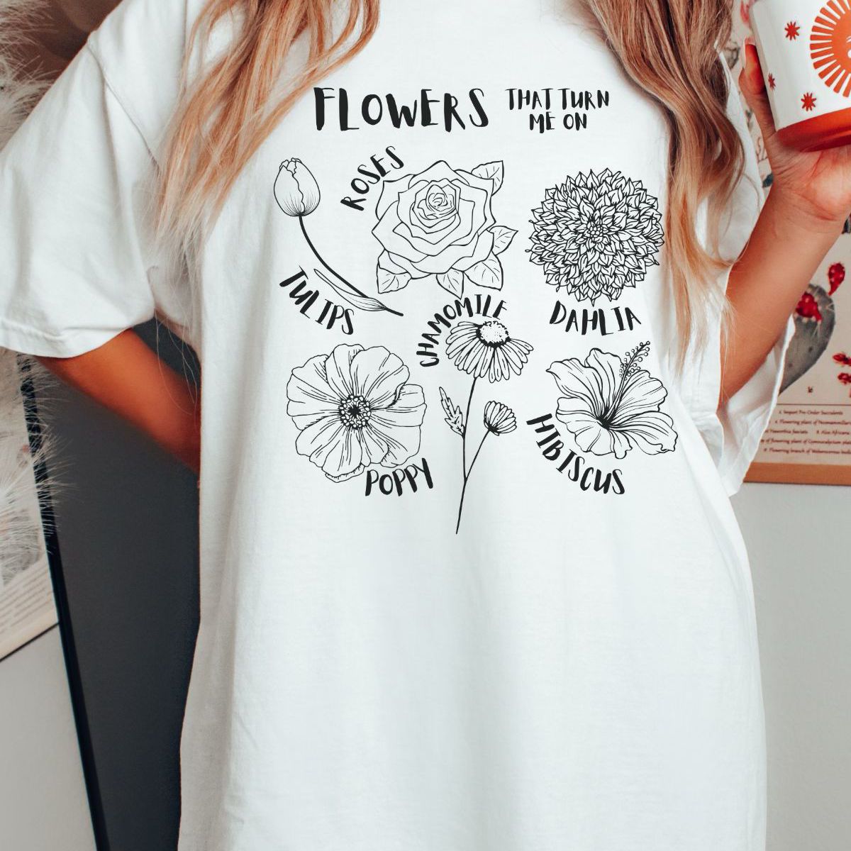 Flowers Women's T-Shirt Casual Spring
