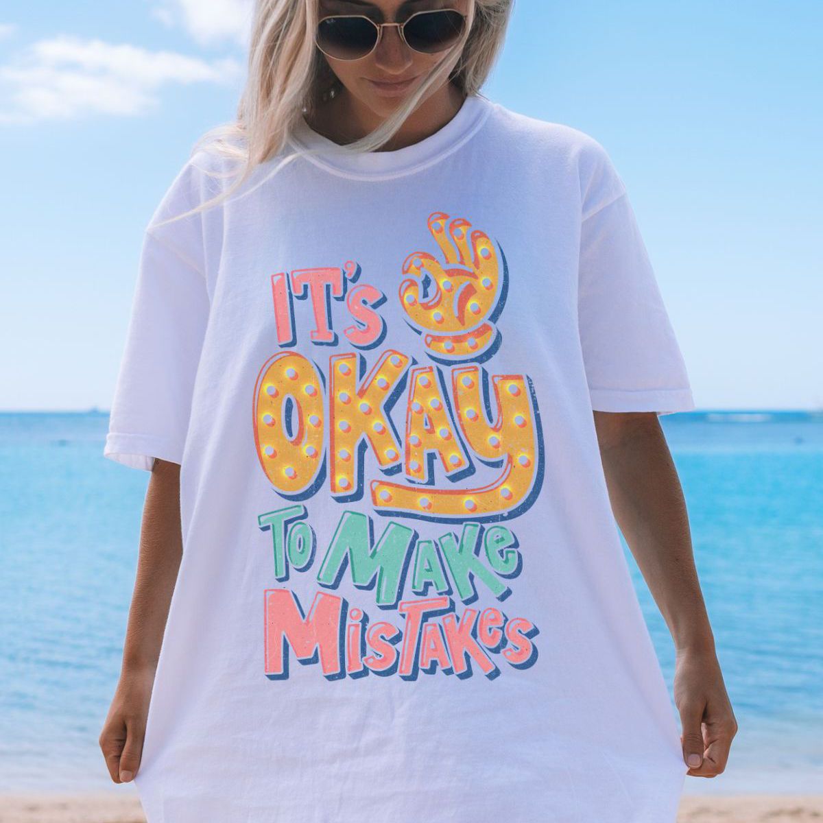 It's Okay Unisex T-Shirt Casual