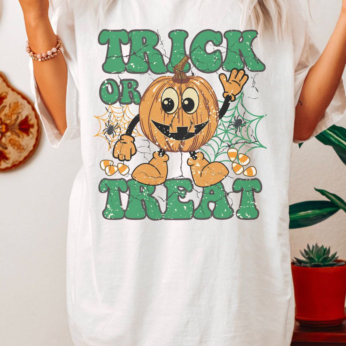 Trick or Treat Womens T-shirt Halloween
