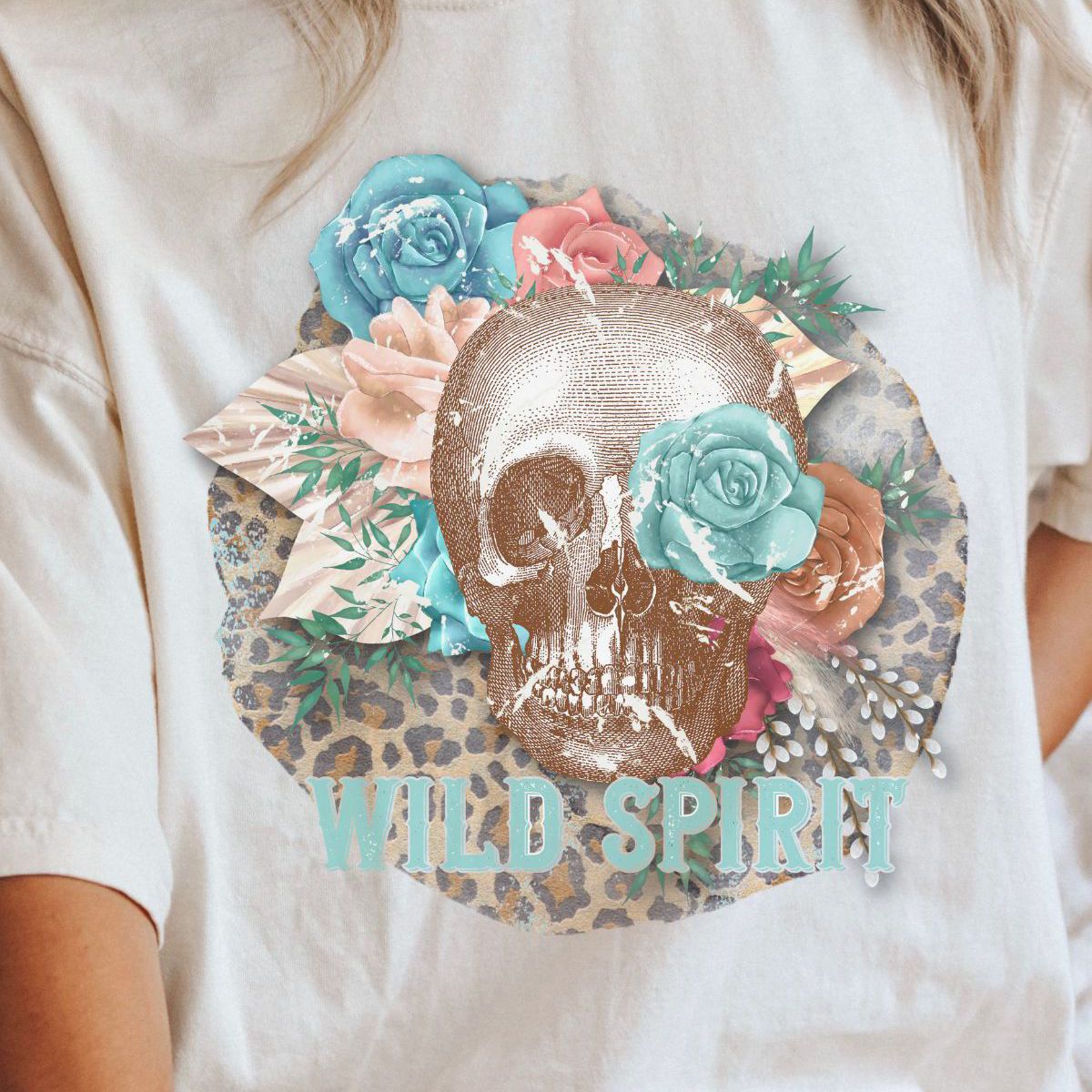Wild Spirit Floral Skull Tee
