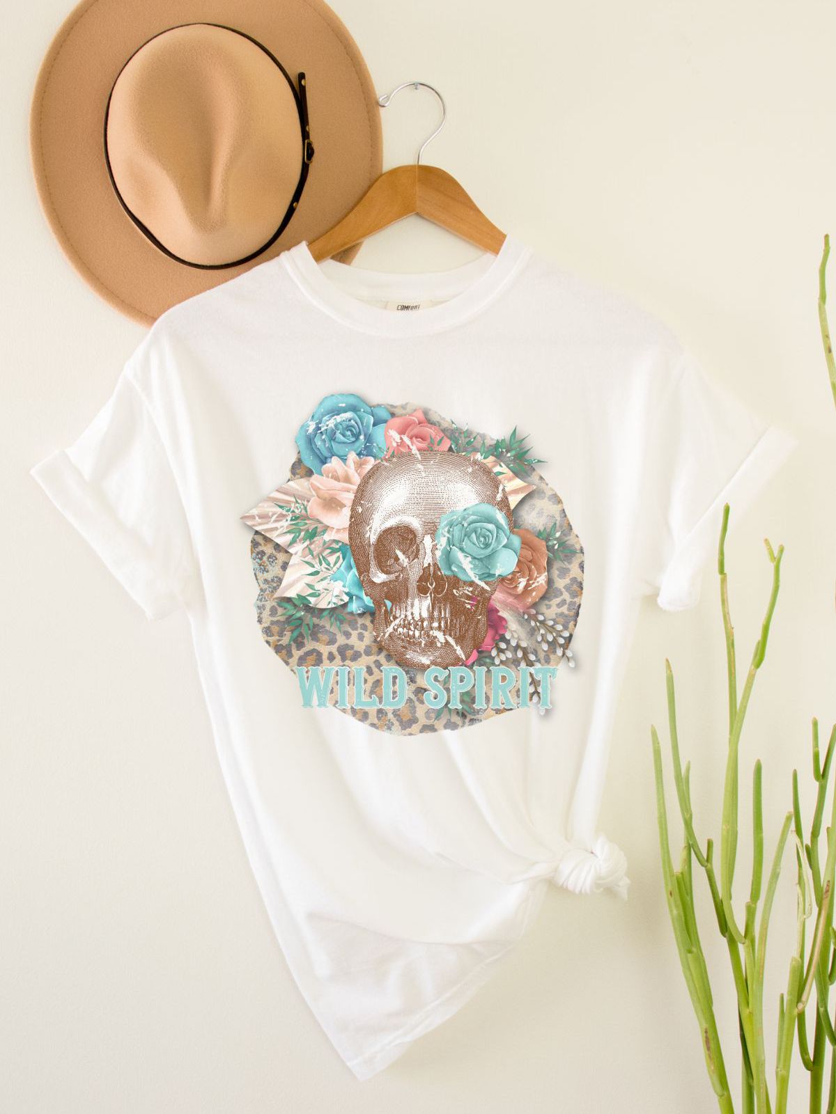 Wild Spirit Floral Skull Tee