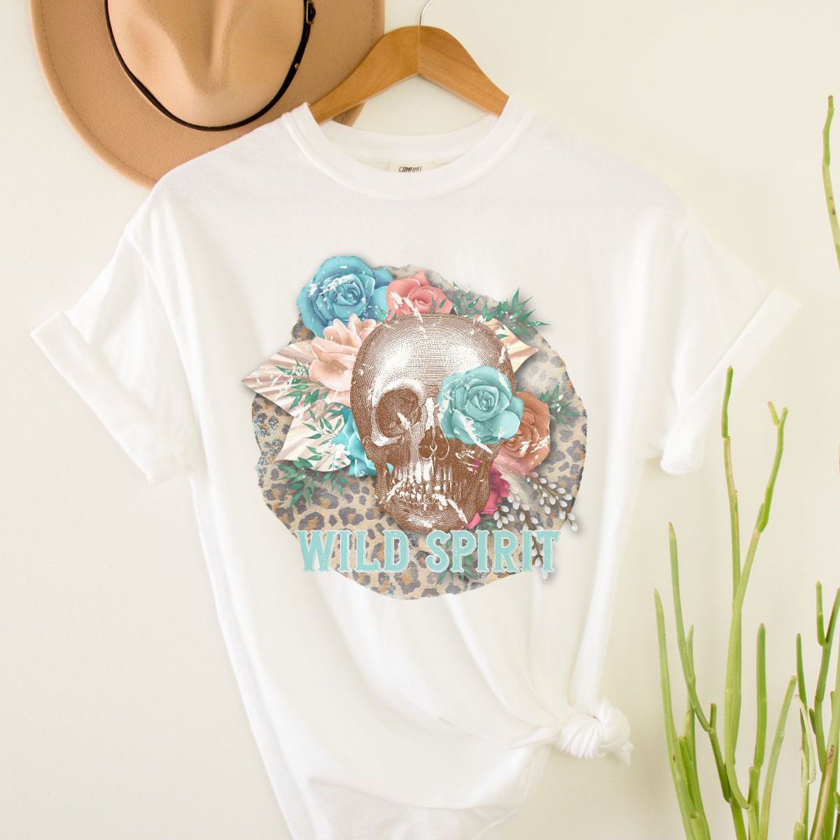 Wild Spirit Floral Skull Tee