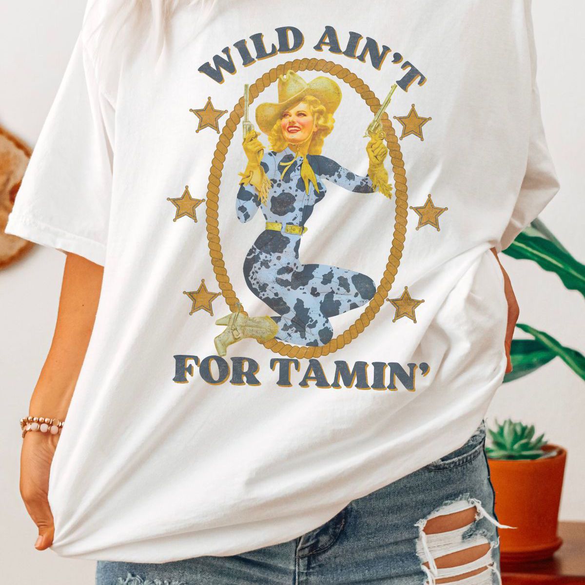 Wild Ain't For Tamin' Women's T-Shirt Casual