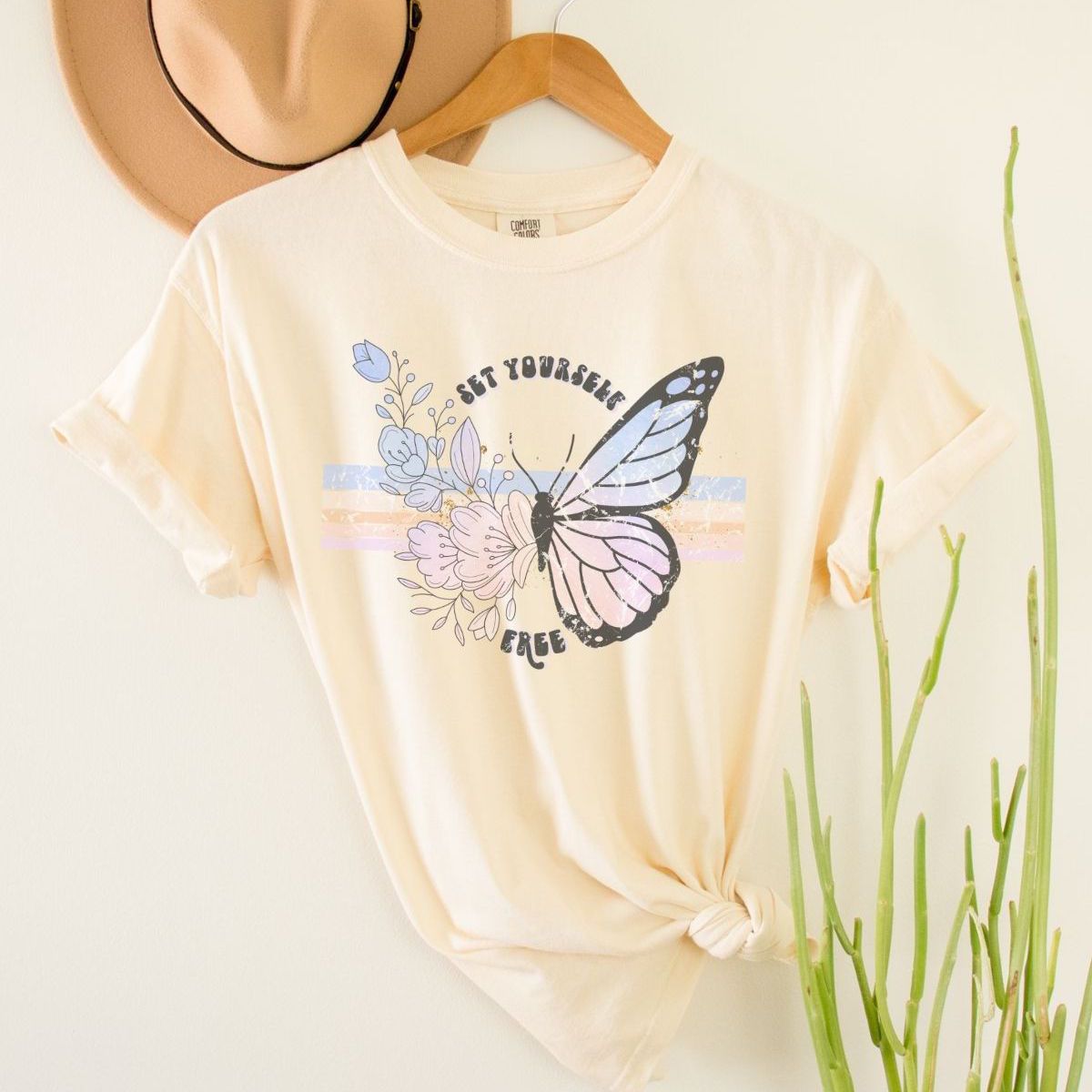 Butterfly Set Yourself Free Women's Tee