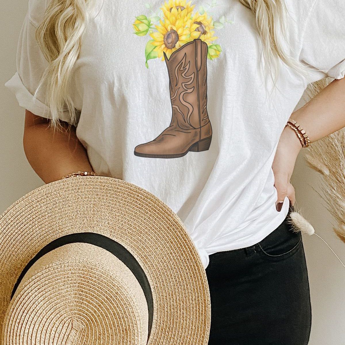 Sunflower Boot Women's T-Shirt Summer