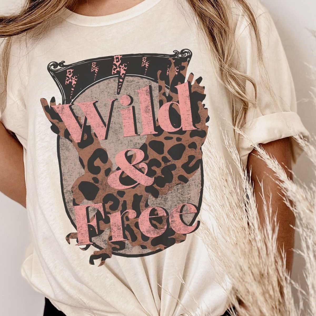 Wild and Free Womens T-Shirt Casual