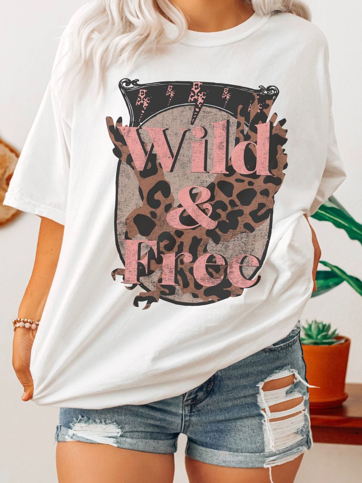 Wild and Free Womens T-Shirt Casual