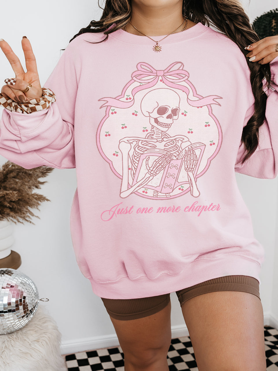 Vintage Skeleton Reader Sweatshirt