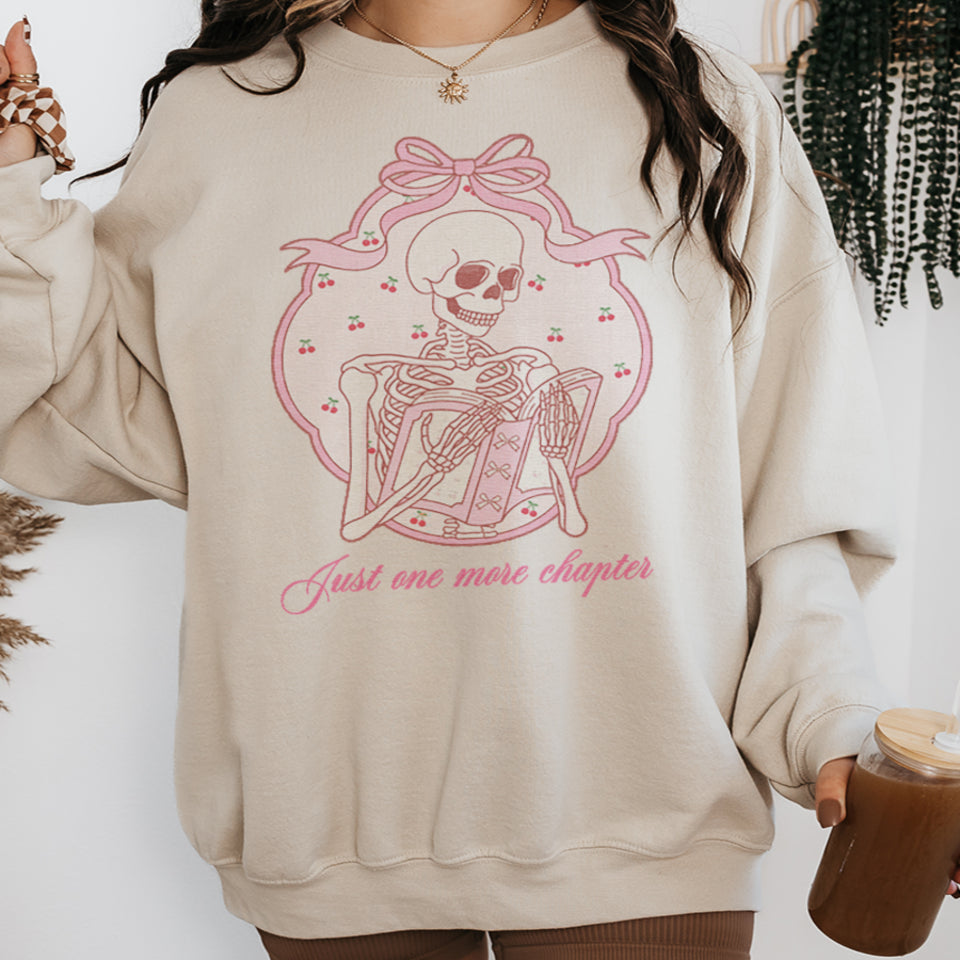 Vintage Skeleton Reader Sweatshirt