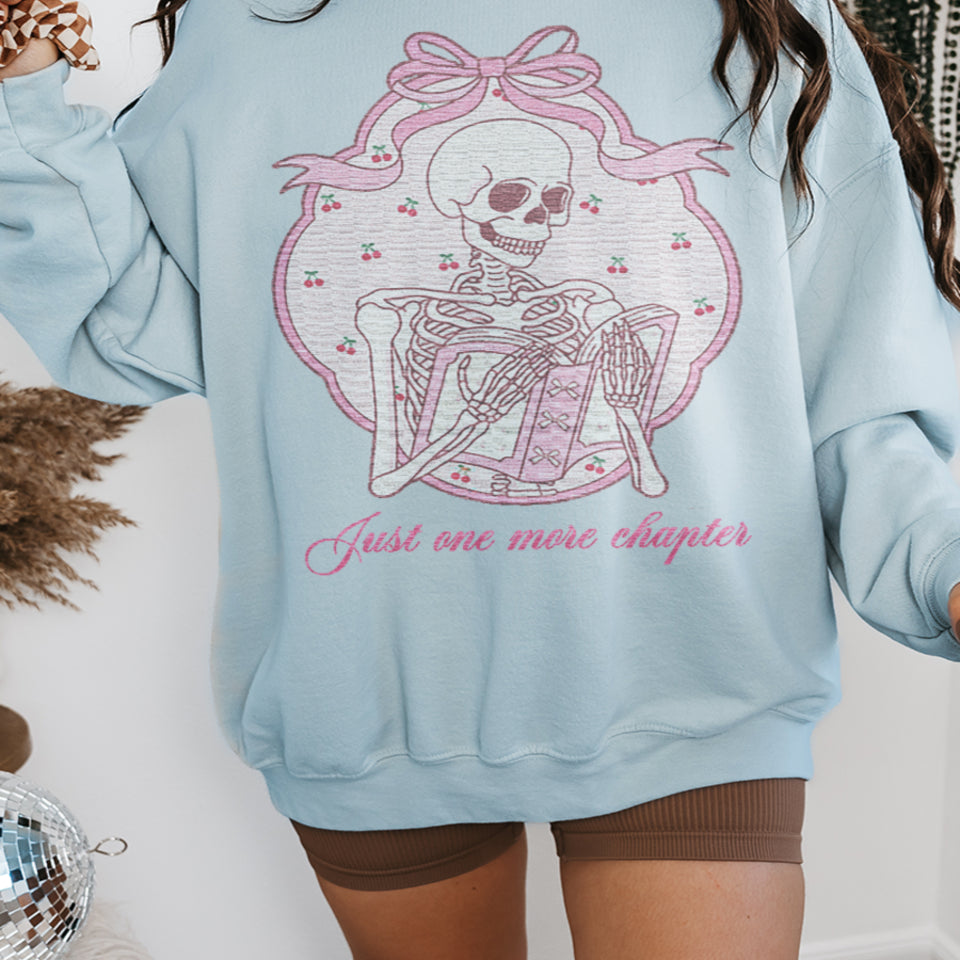 Vintage Skeleton Reader Sweatshirt