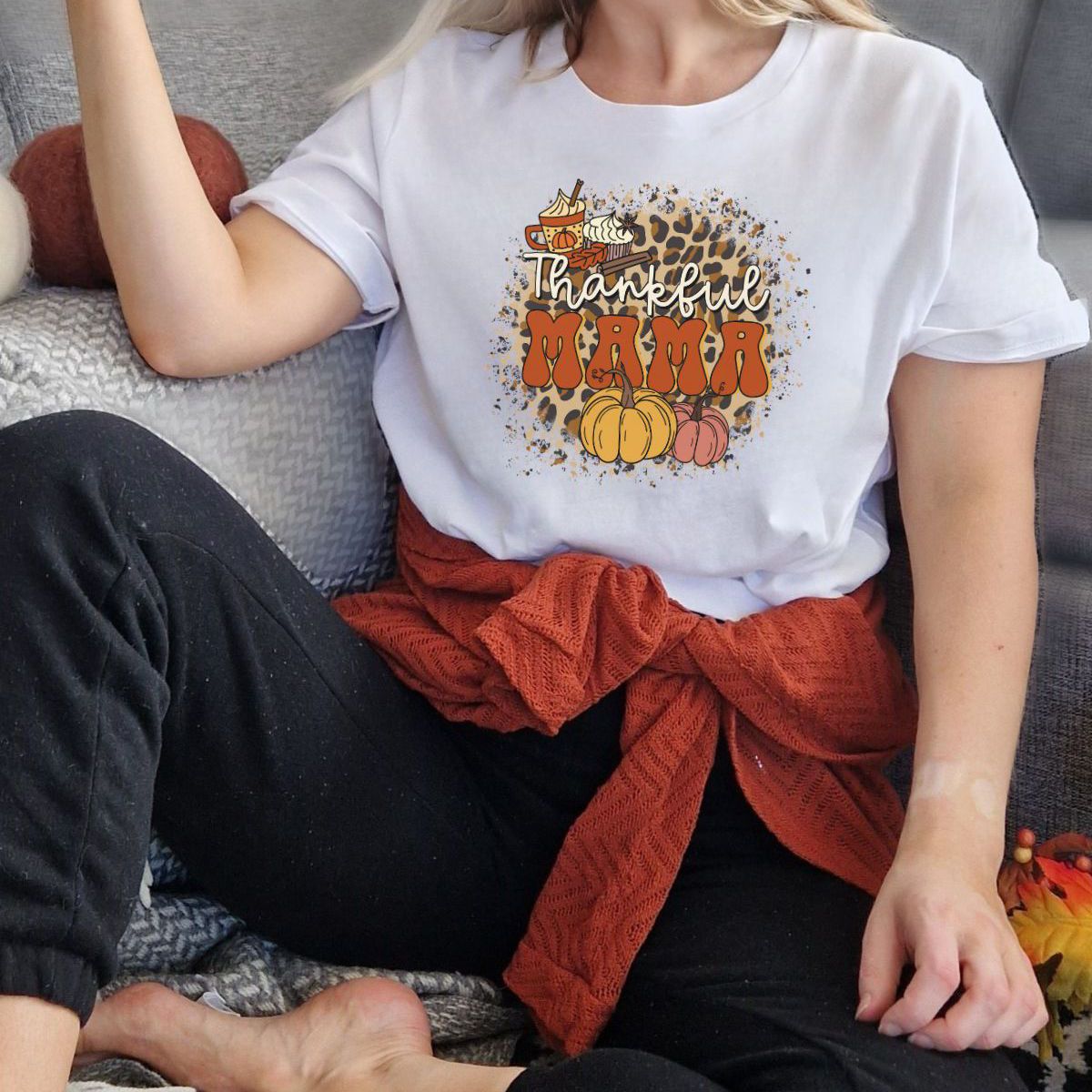 Thankful Mama Thanksgiving T-Shirt