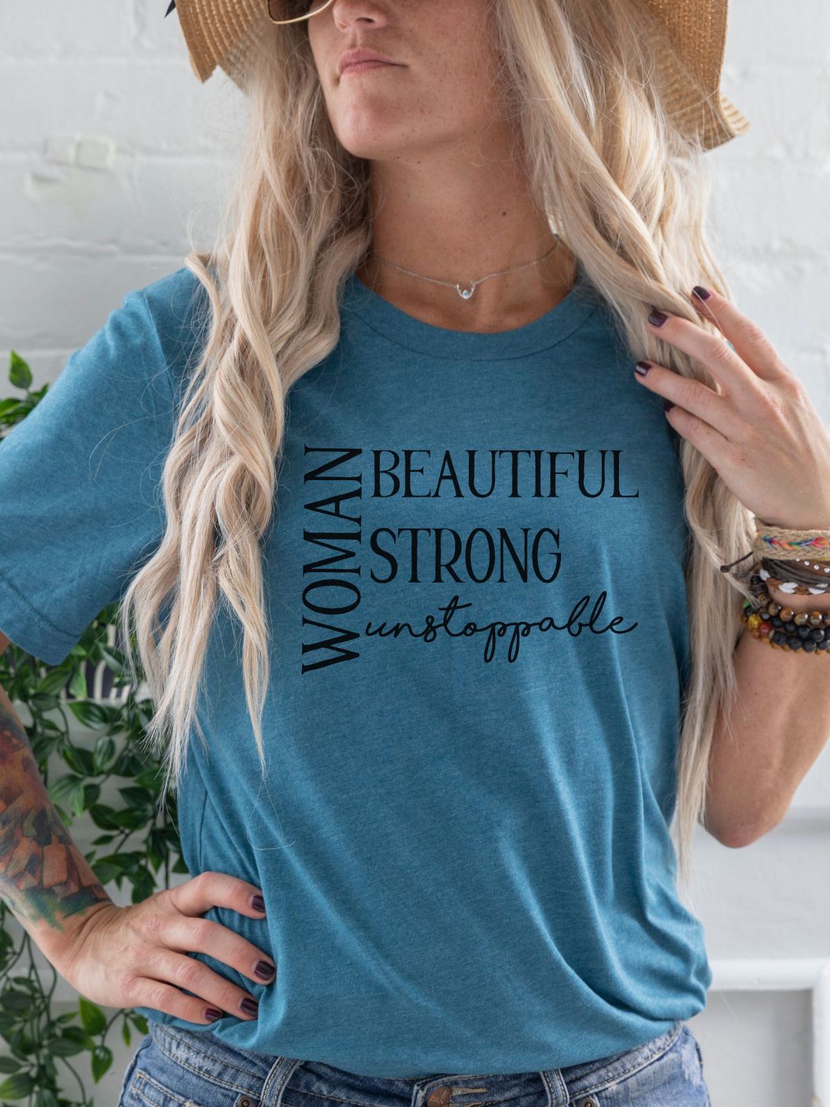 Woman empowerment t-shirt with motivational text