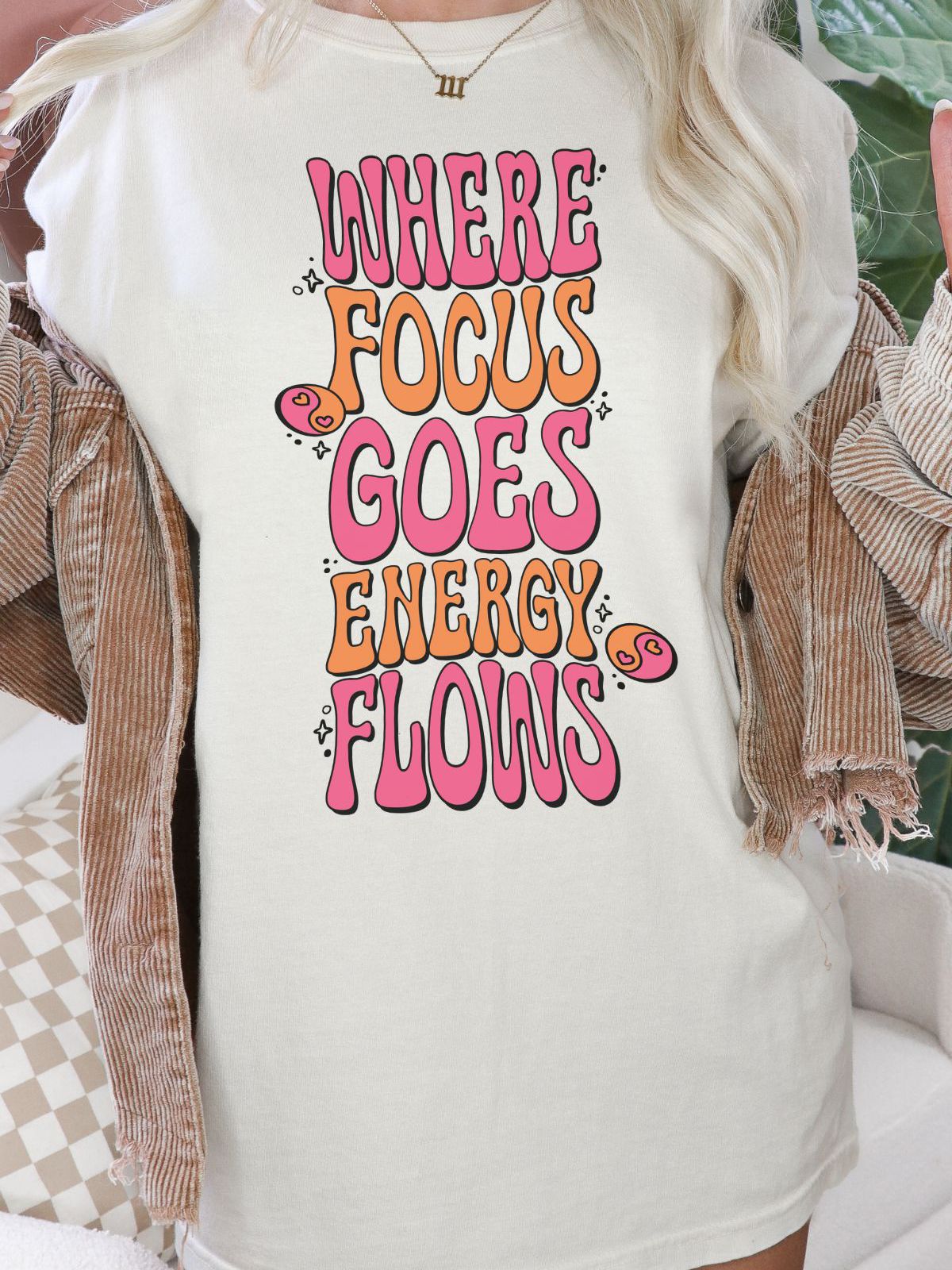 Where Focus Goes Comfort Colors Graphic Tee