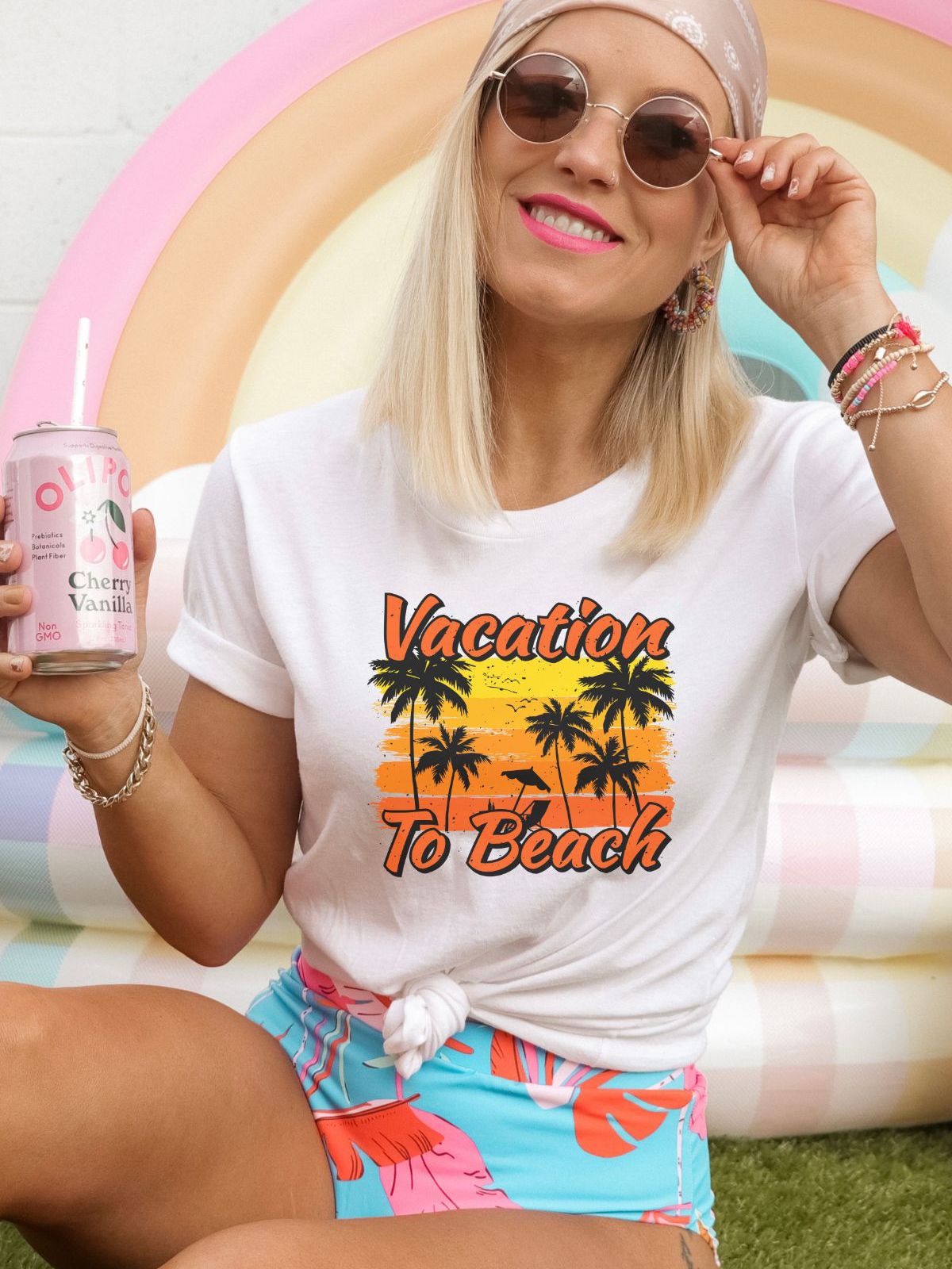 Vacation to Beach Graphic Tee