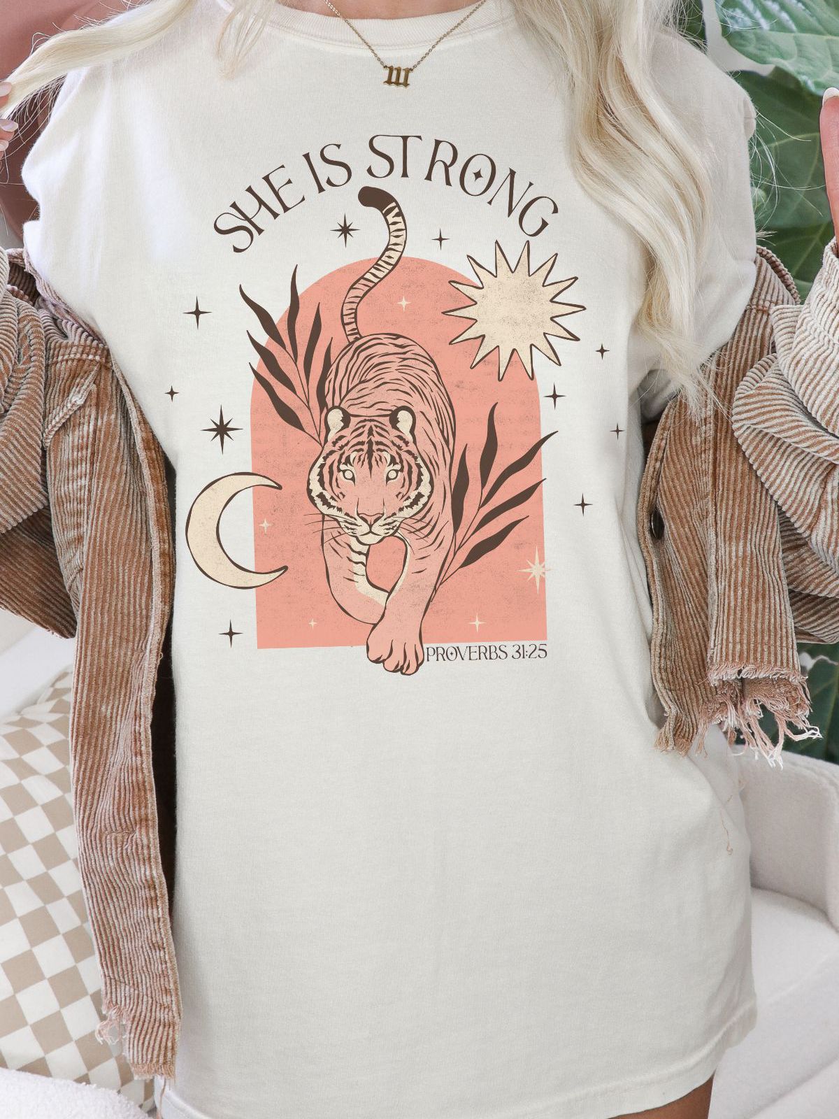 She is Strong Comfort Color Graphic Tee
