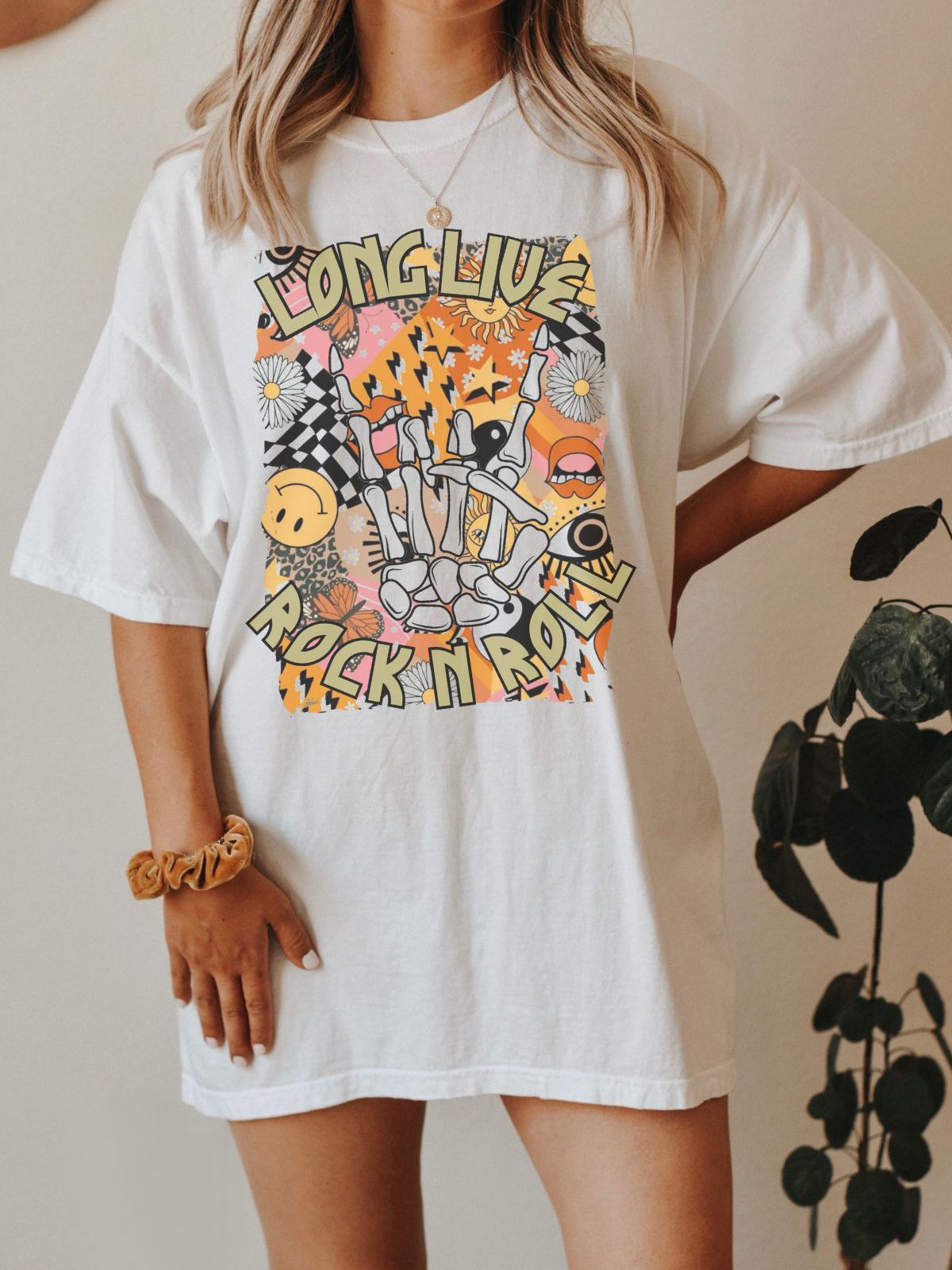 Long Live Rock Plus Size Comfort Color Graphic Tee