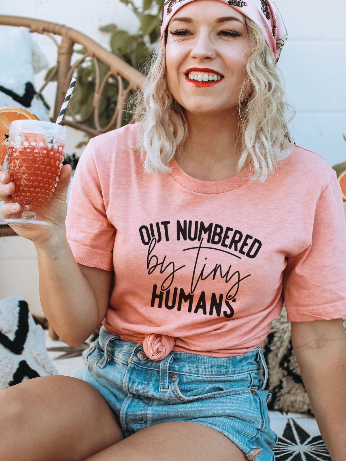 Outnumbered By Tiny Humans Graphic Tee