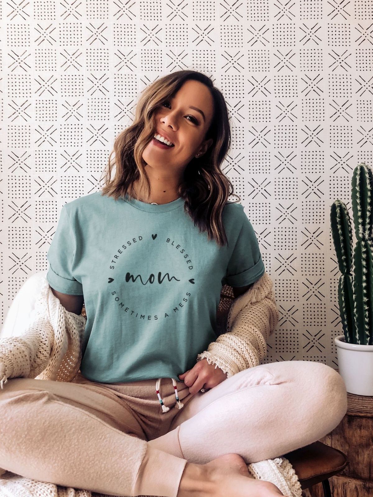 Stressed Blessed Mom Graphic Tee