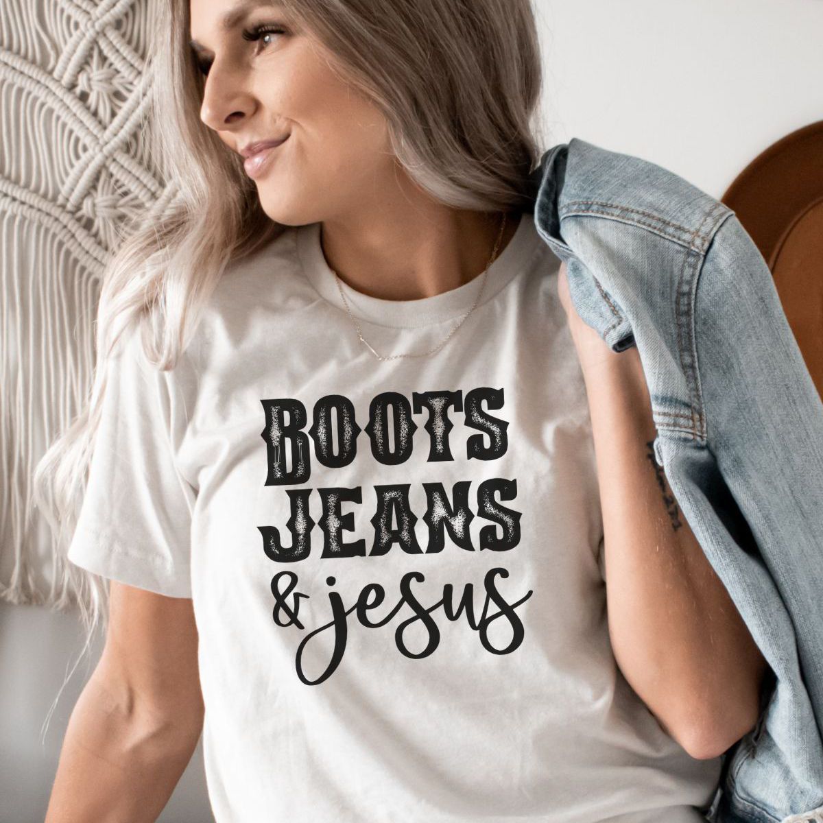 Boots Jeans and Jesus Graphic Tee