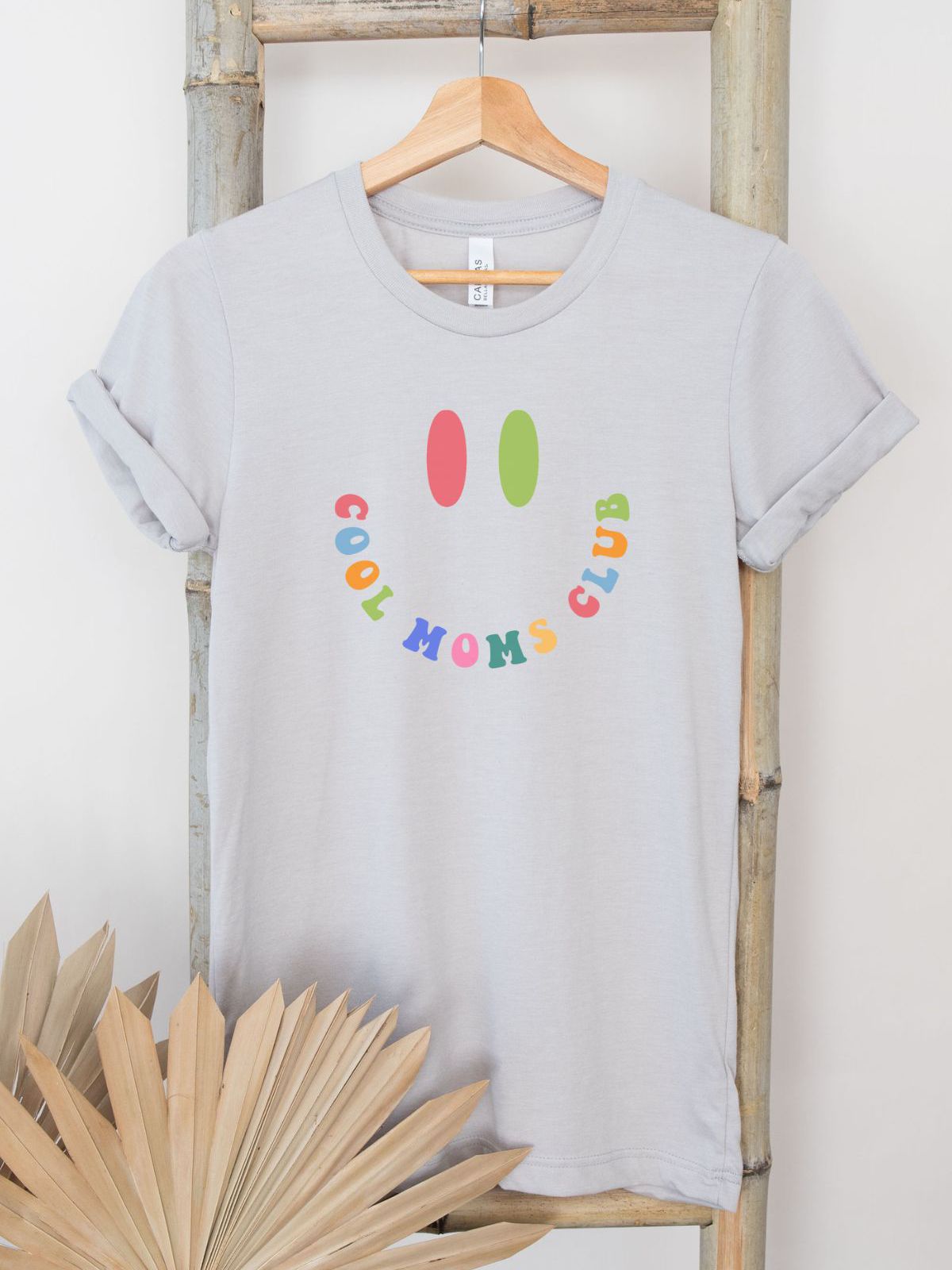 Gray t-shirt with Cool Moms Club design