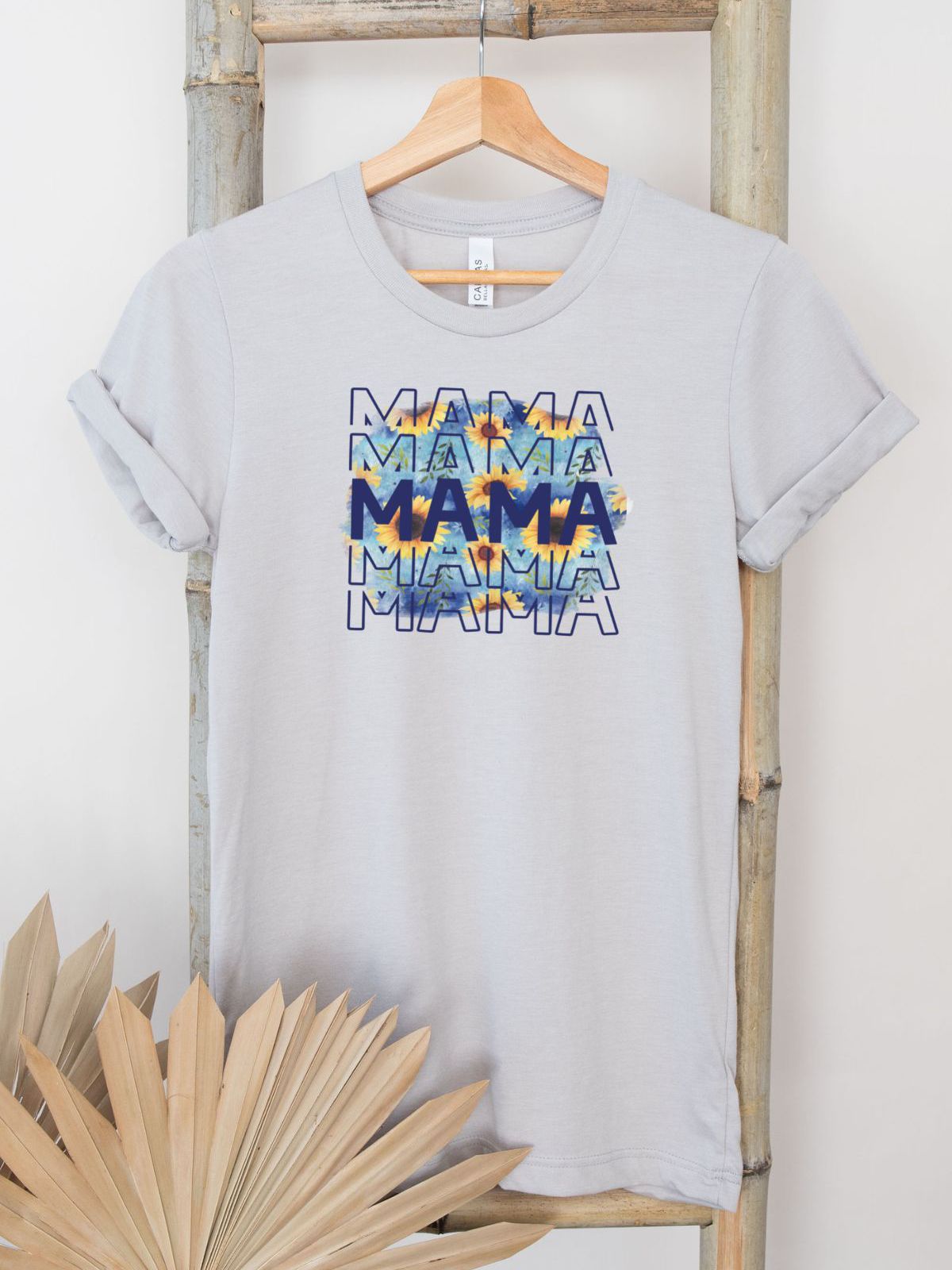 Mama text print t-shirt with floral design