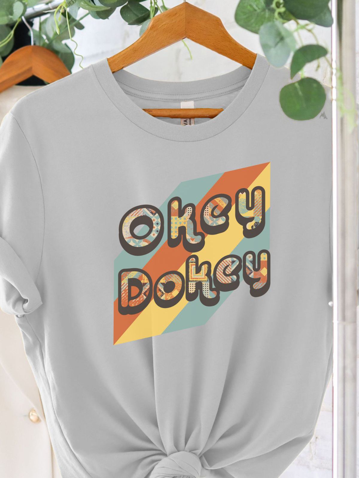 Okie Dokey graphic t-shirt on hanger