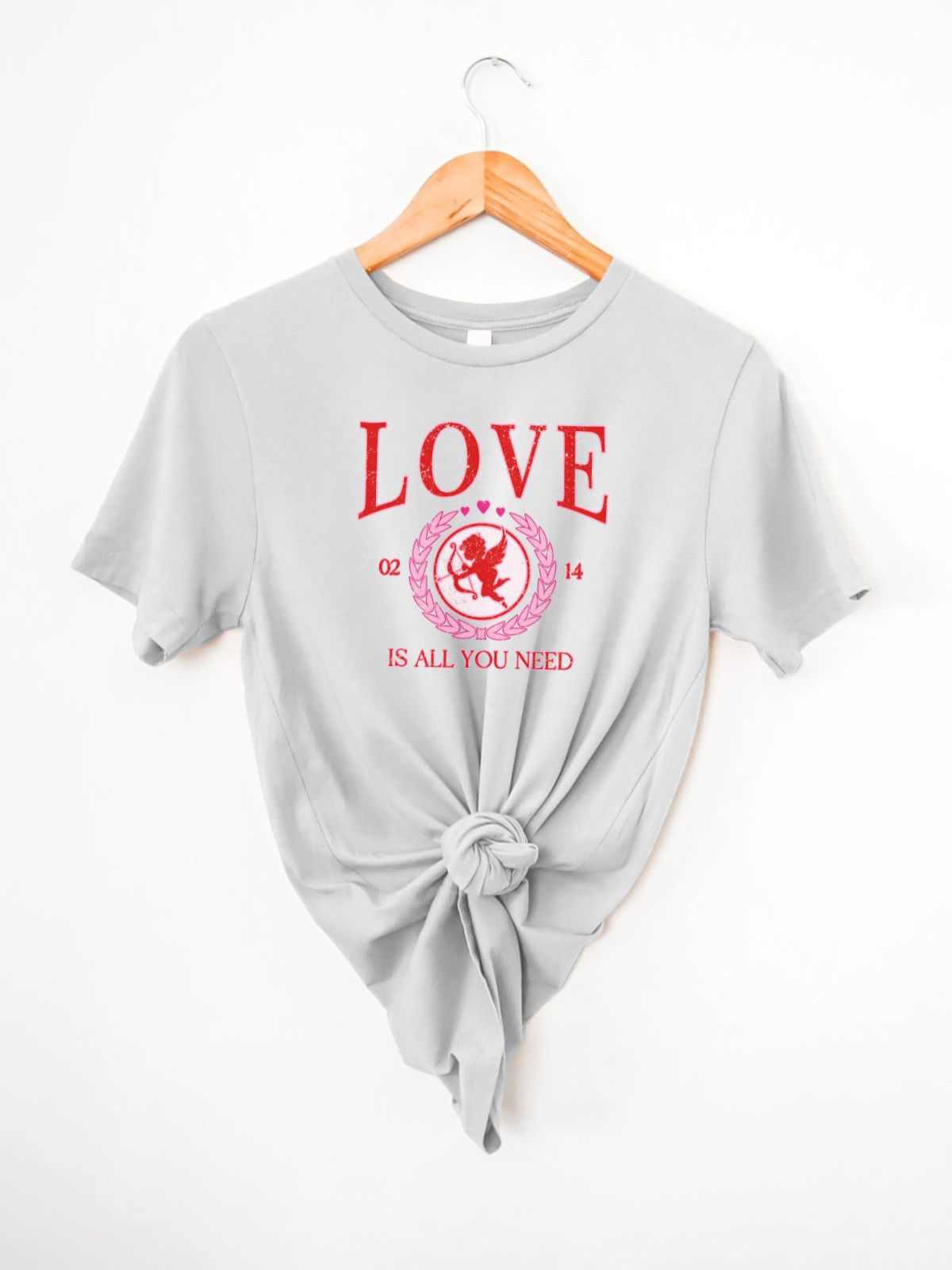 Love themed women's t-shirt with Valentine's Day design