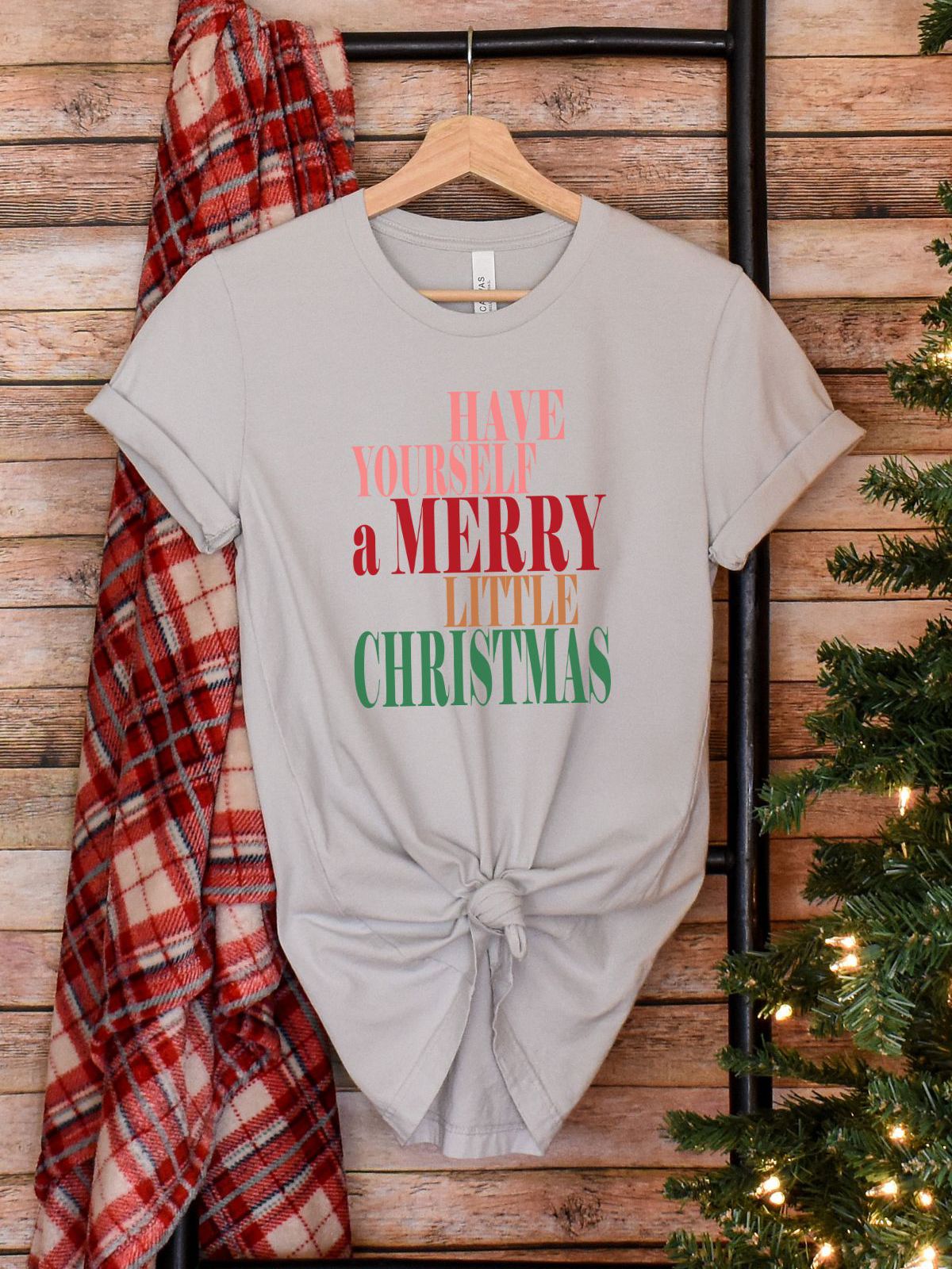 Women's t-shirt with Have Yourself a Merry Little Christmas design