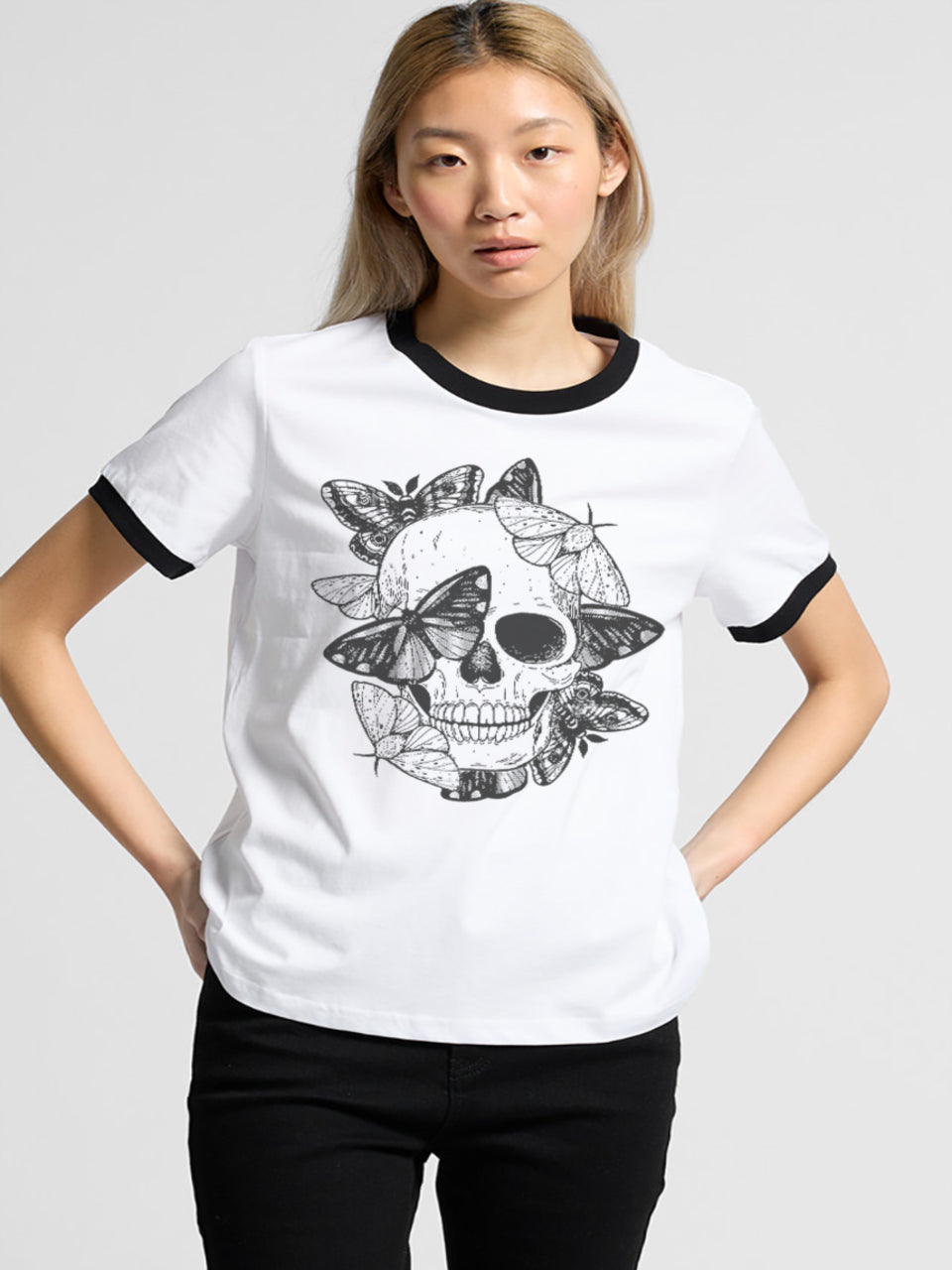 Skull Butterfly Women's Tee Halloween