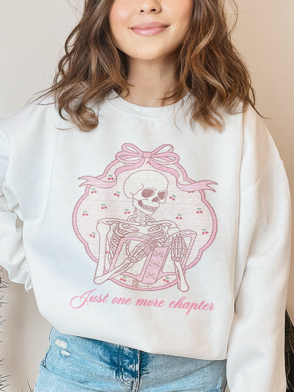 Vintage Skeleton Reader Sweatshirt