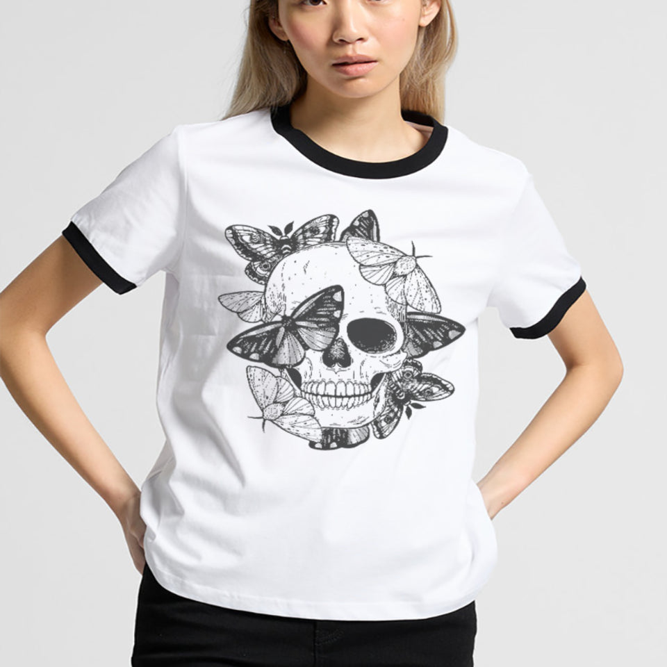 Skull Butterfly Women's Tee Halloween