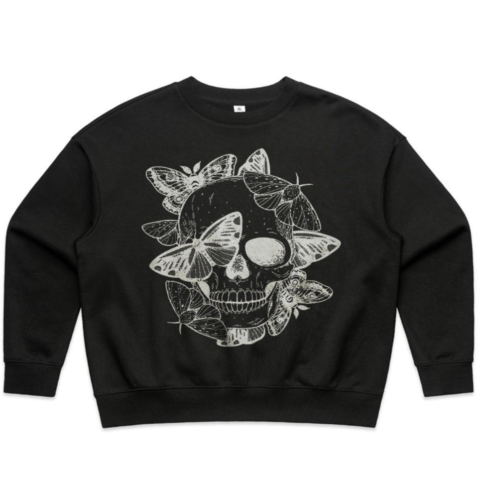 Skull Moth Unisex Sweatshirt Halloween