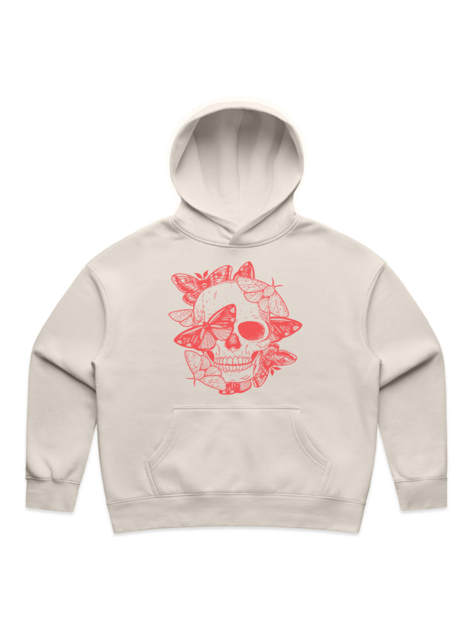 Skull Butterfly Womens Hoodie Halloween
