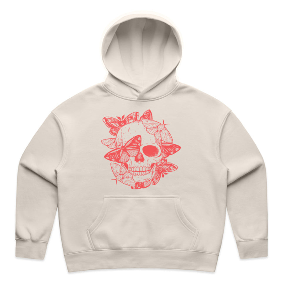 Skull Butterfly Womens Hoodie Halloween