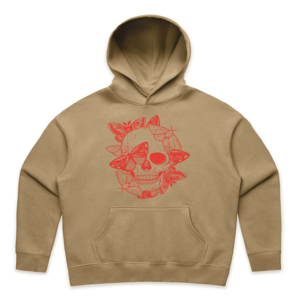Skull Butterfly Womens Hoodie Halloween