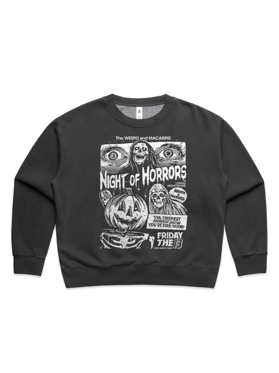 Night of Horrors Womens Sweatshirt Halloween