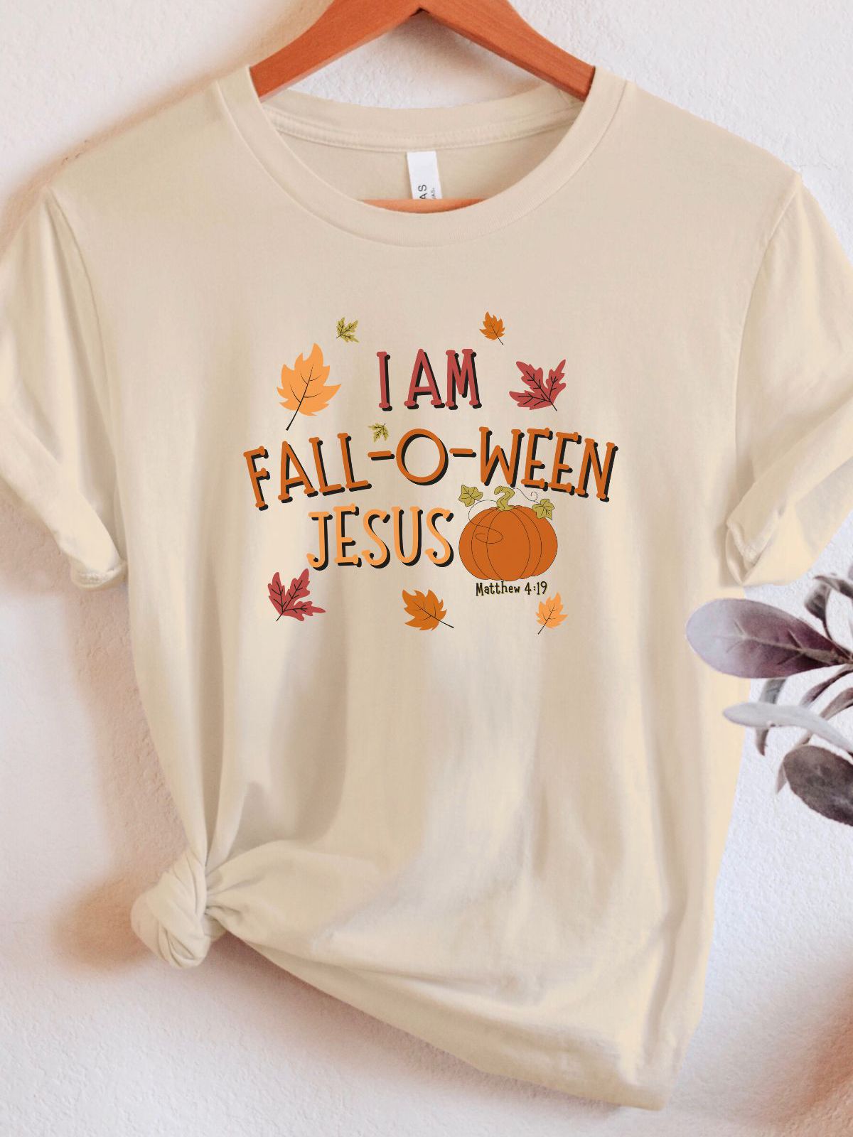 Fall O Ween Jesus Womens Tee Halloween