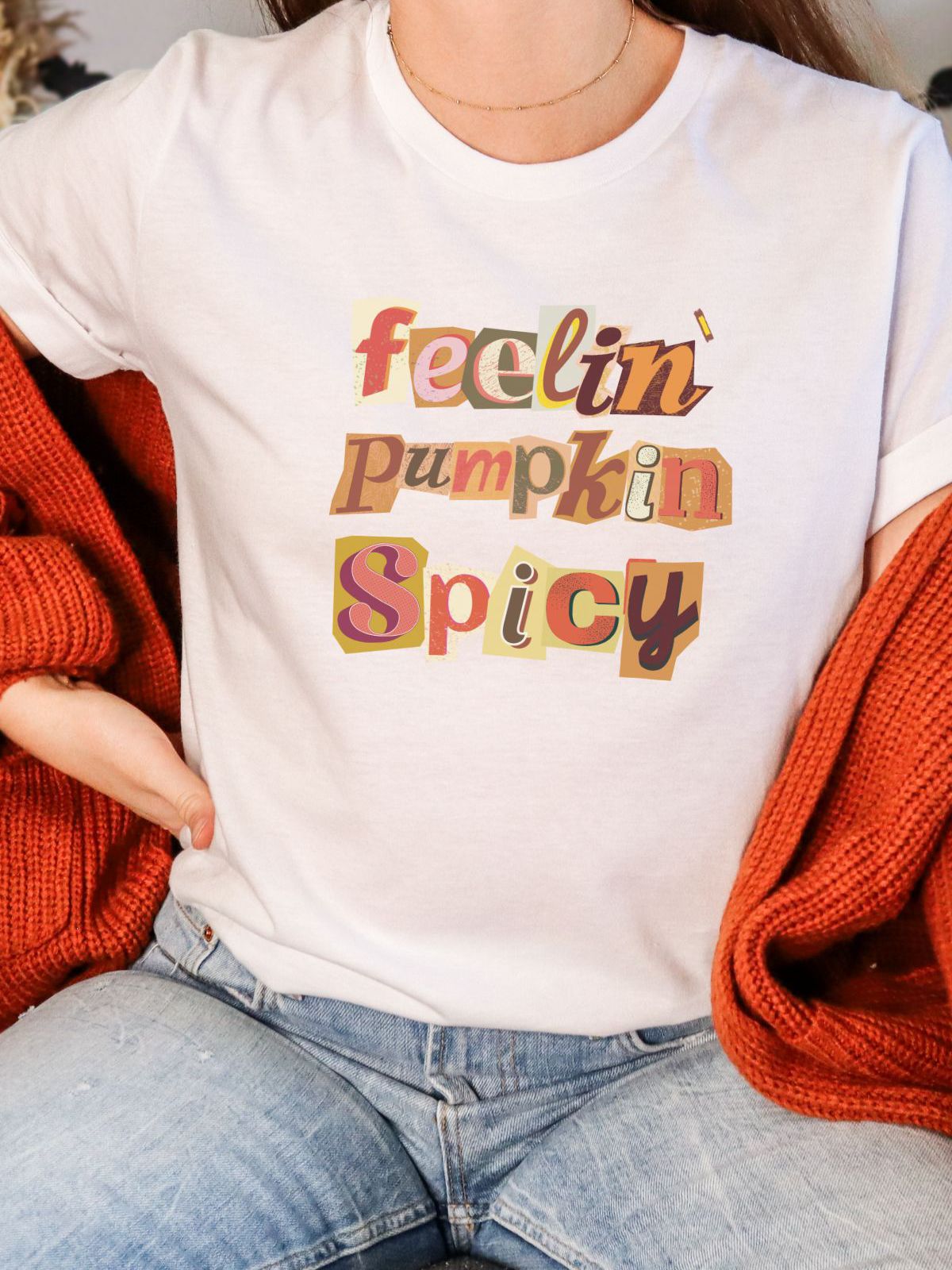 Feelin Pumpkin Spicy Women's T-Shirt Autumn