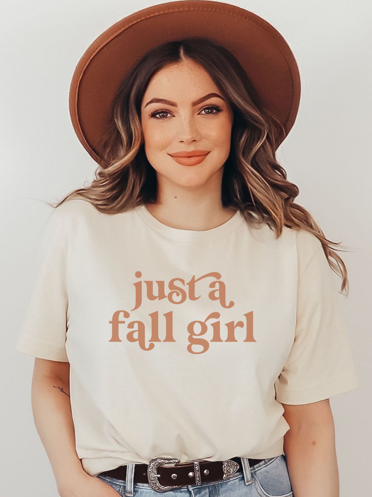 Just A Fall Girl Womens Shirt Autumn