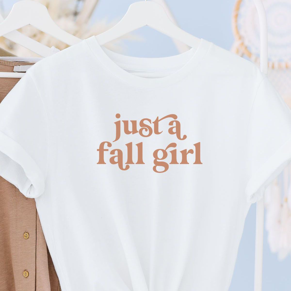Just A Fall Girl Womens Shirt Autumn