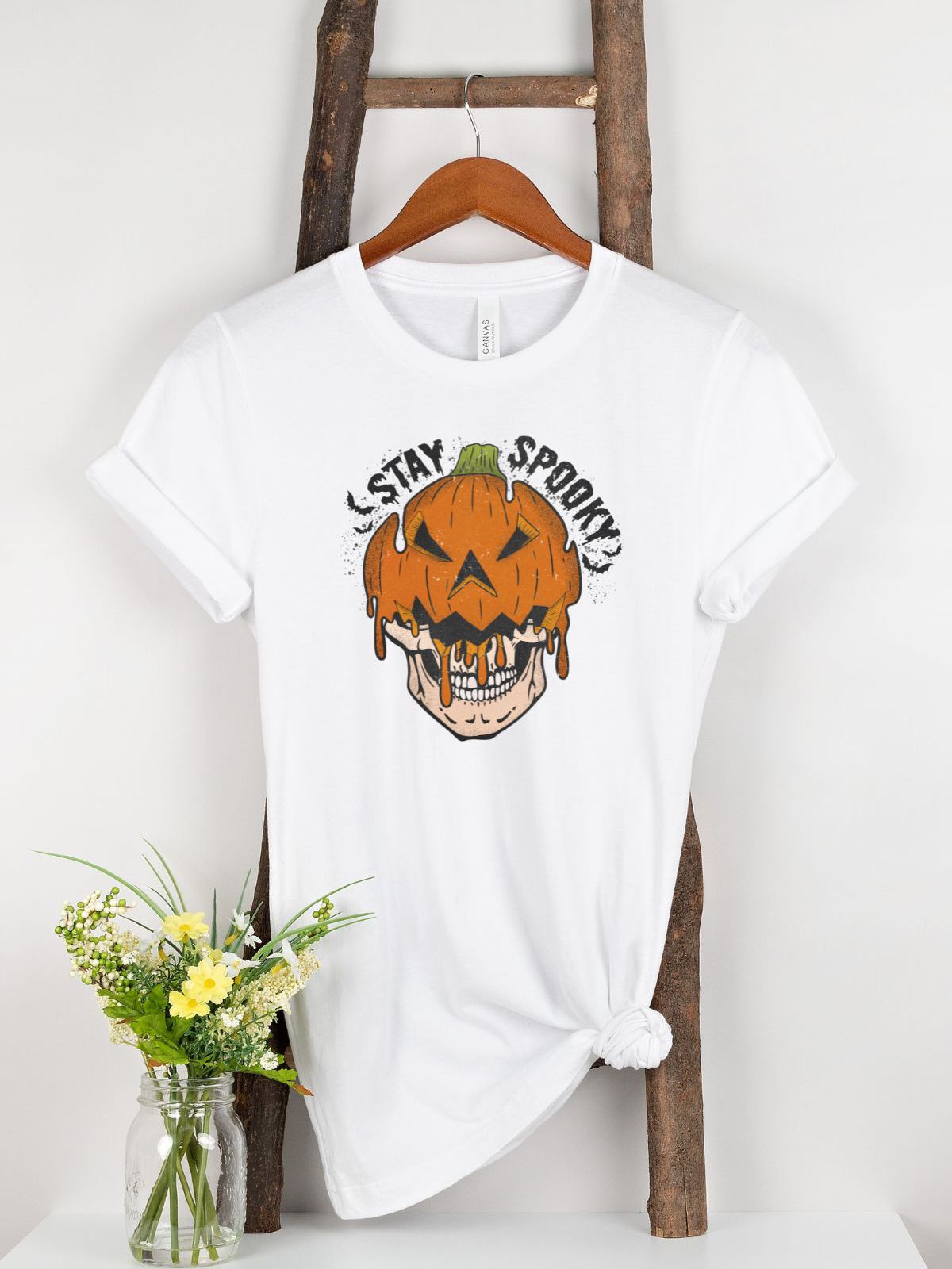 Pumpkin Skull Unisex T-Shirt Halloween
