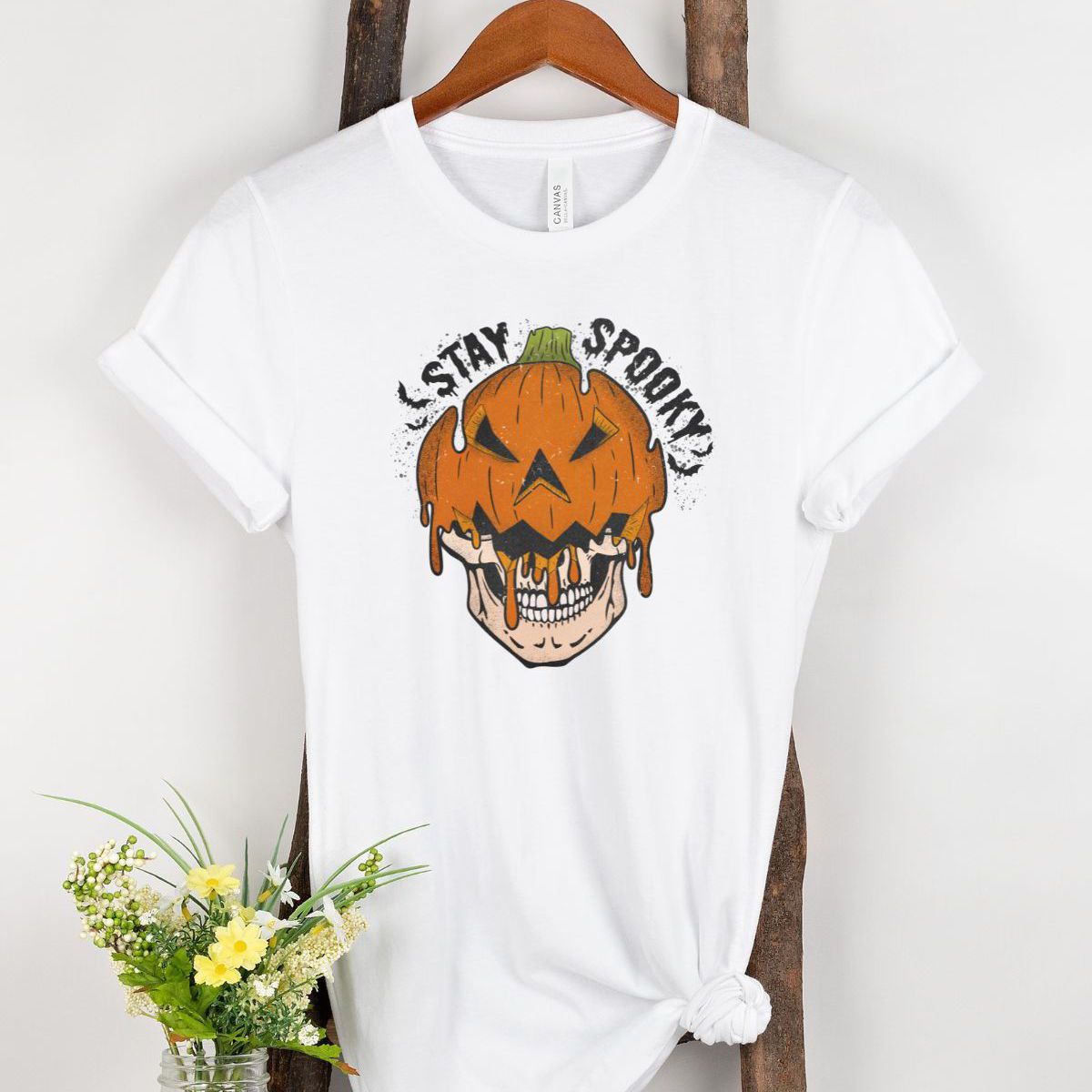 Pumpkin Skull Unisex T-Shirt Halloween