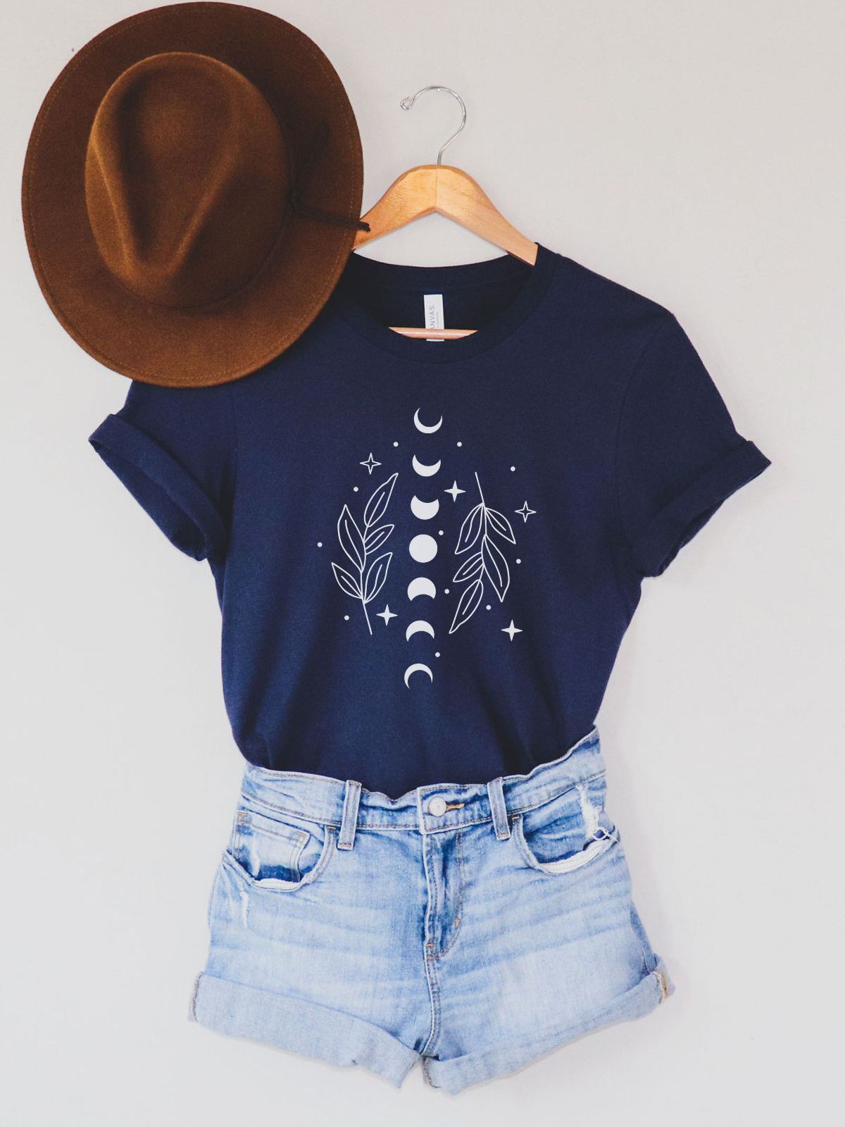 Moon Phase Women T-Shirt Casual