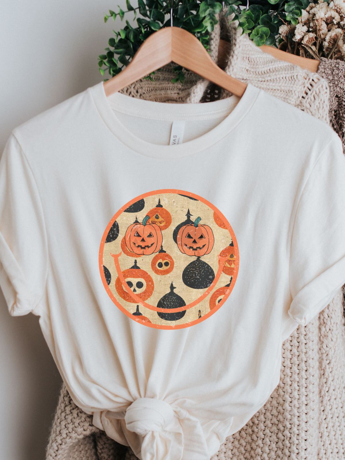Pumpkin Face Women's Tee Halloween