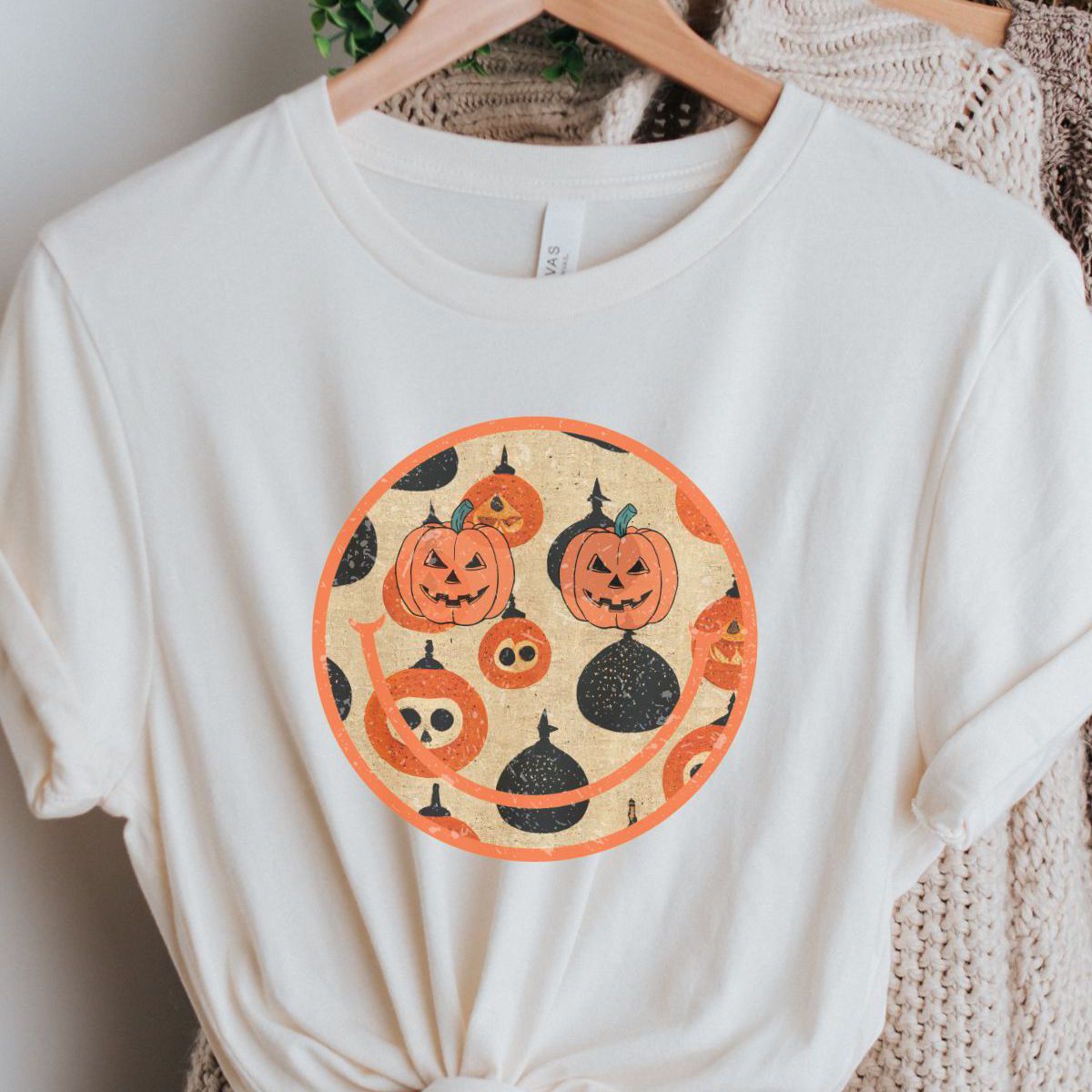 Pumpkin Face Women's Tee Halloween